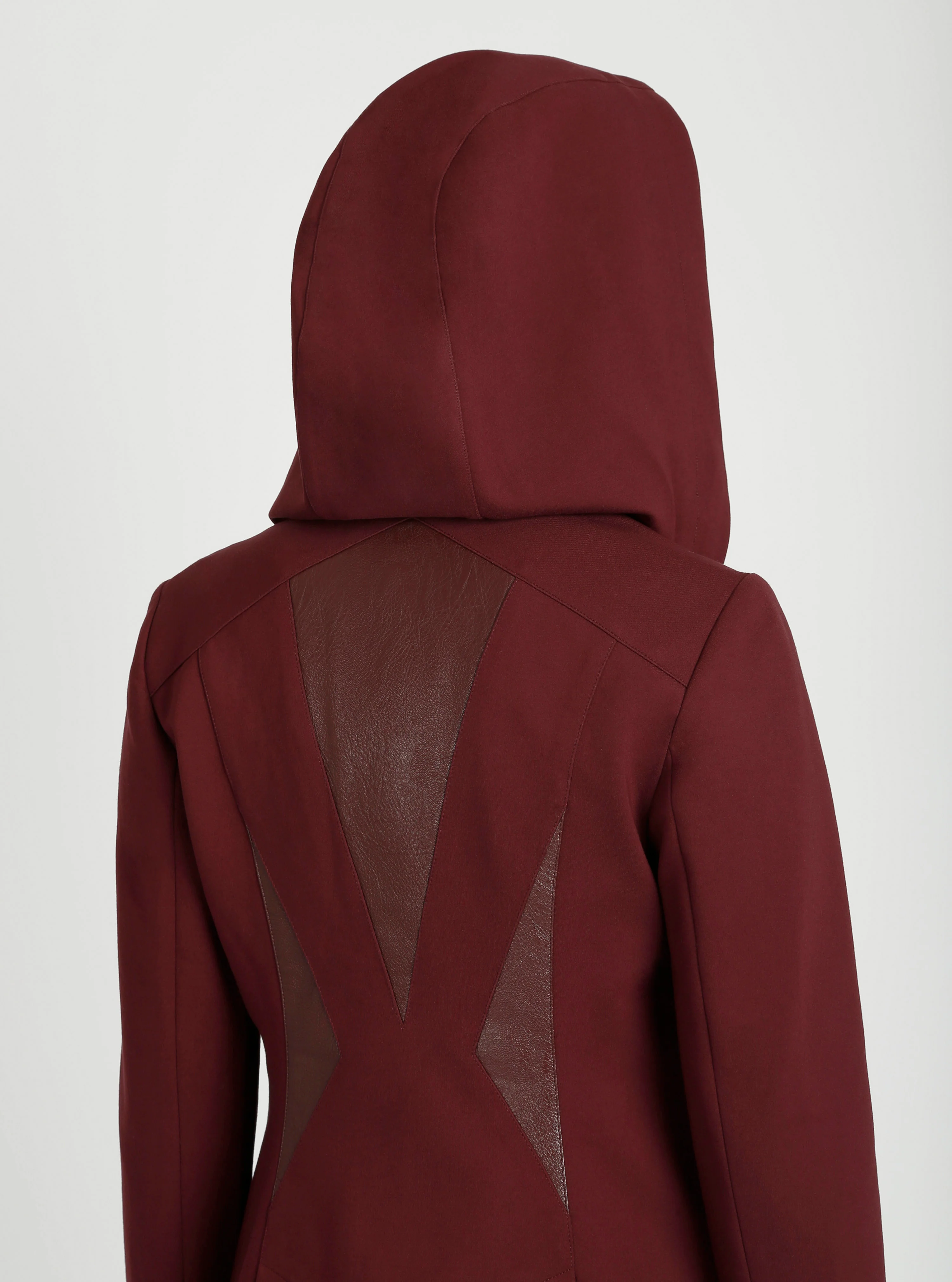 Gayatri Hooded Blazer Dk Heather Gray and MIdnight Plum - Image 9