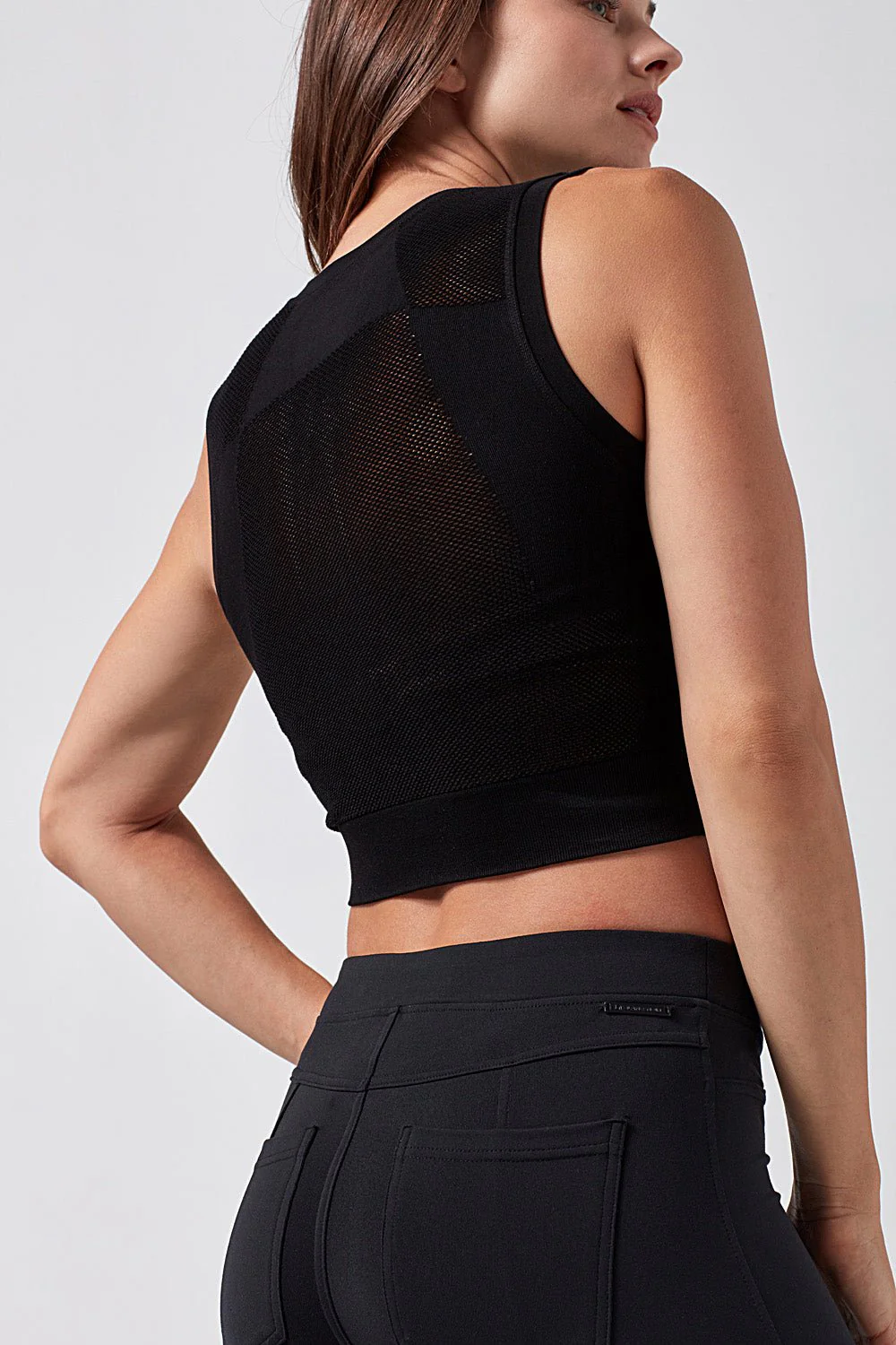 Infinity Compression Crop Top - Black - Image 9
