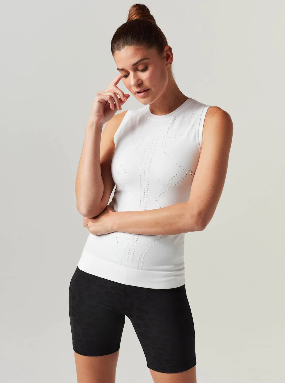 Infinity Compression Tank Top - White - Image 5