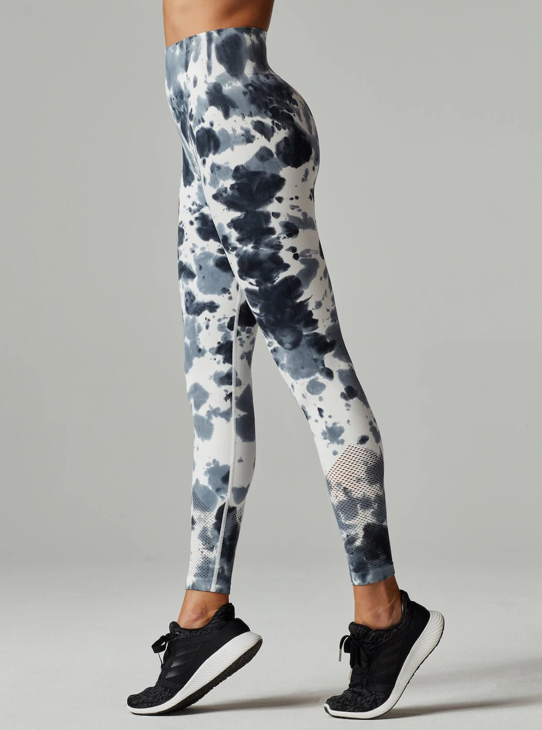 Infinity Hi Rise Compression Workout Legging Grey Tie Dye - SPECIAL OFFER - Image 3