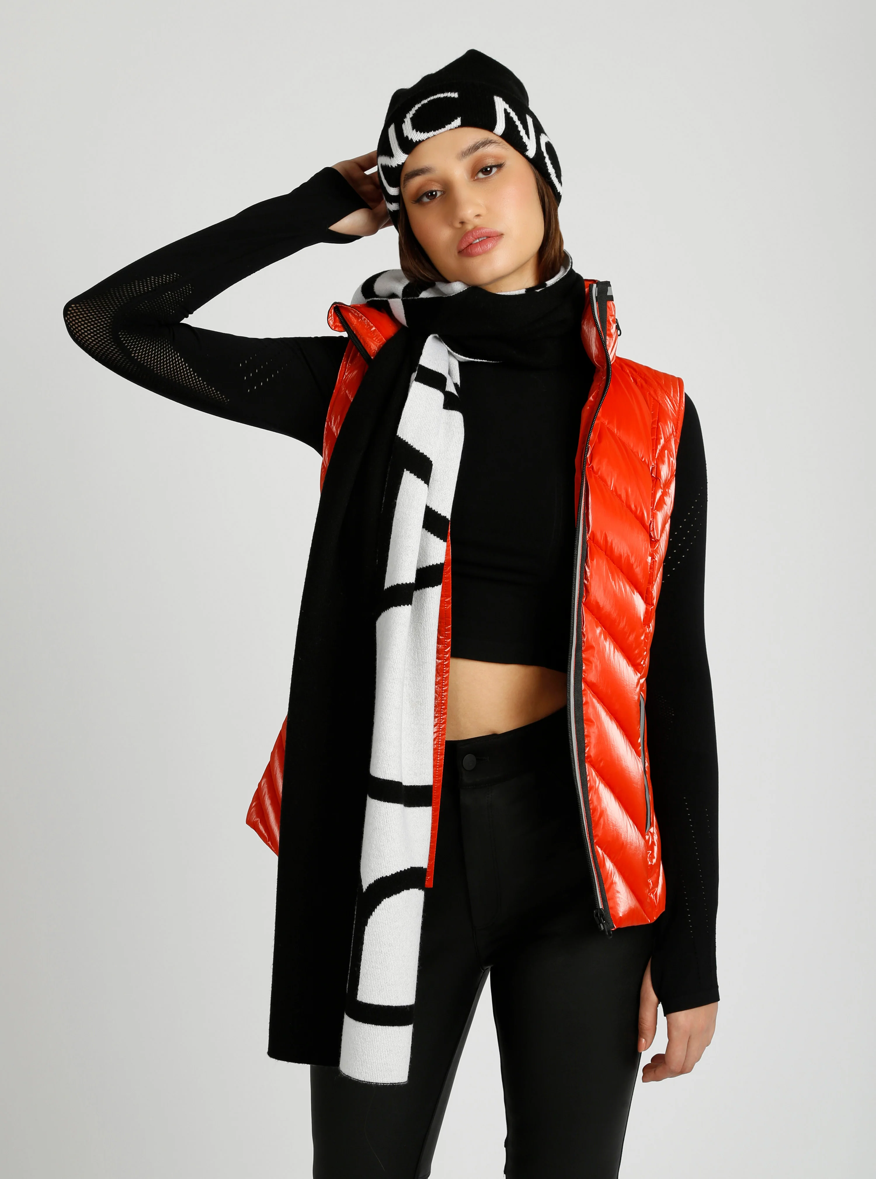 Jacquard Cashmere/Wool Knit Scarf - Image 3