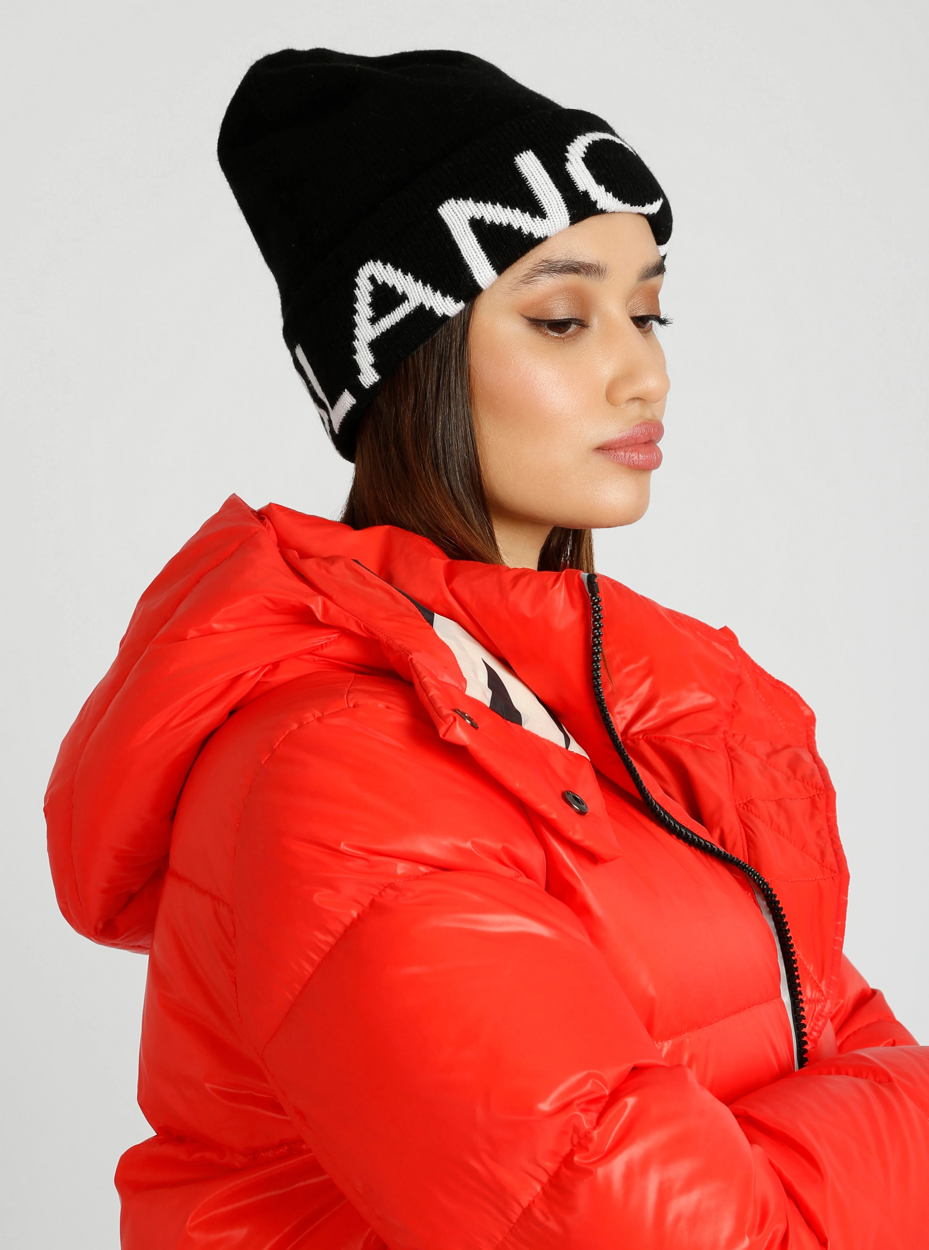 Jacquard Wool/Cashmere Knit Beanie - Image 4