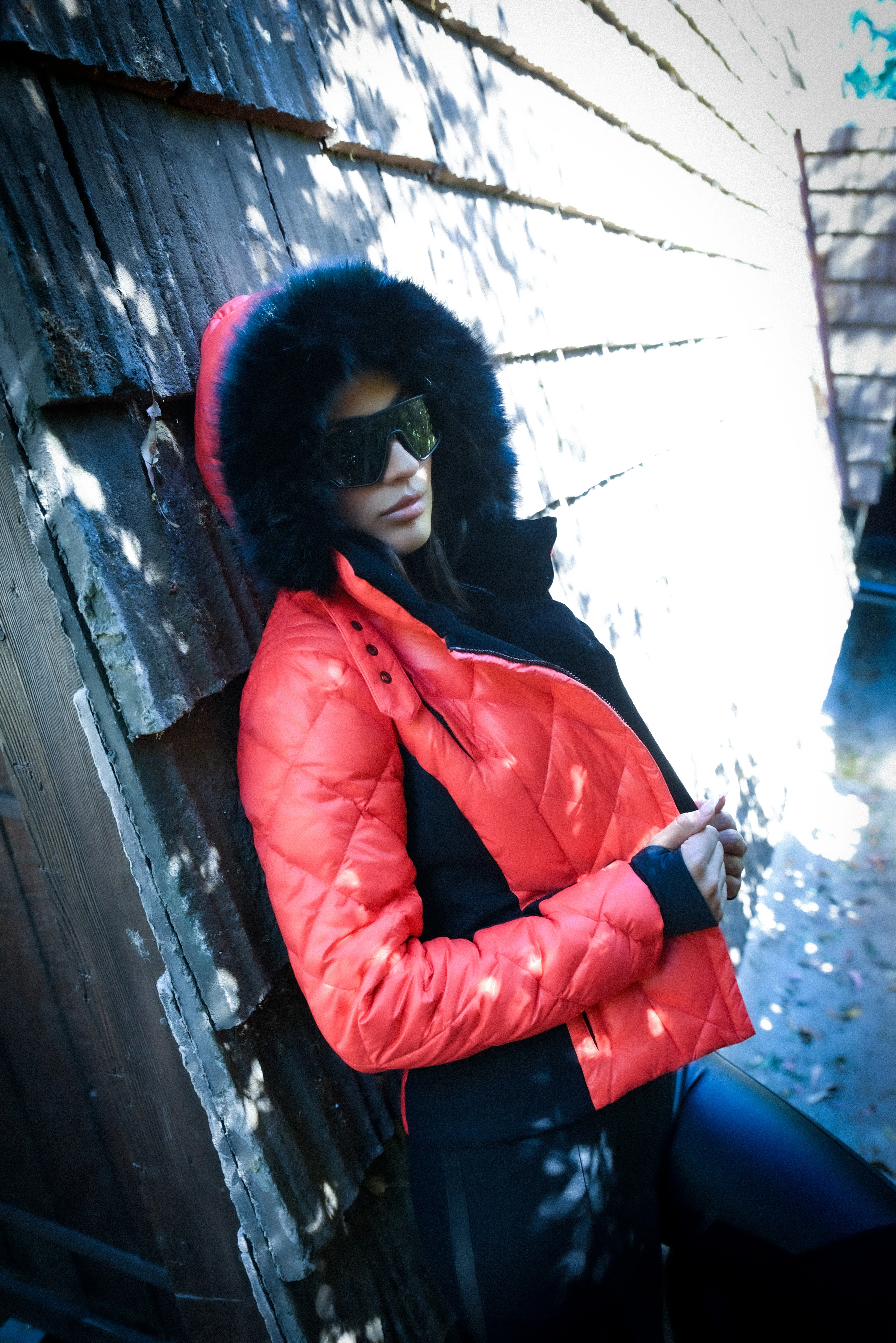 Jet Setter Quilted Down Filled Jacket w/Faux Fur - Image 12