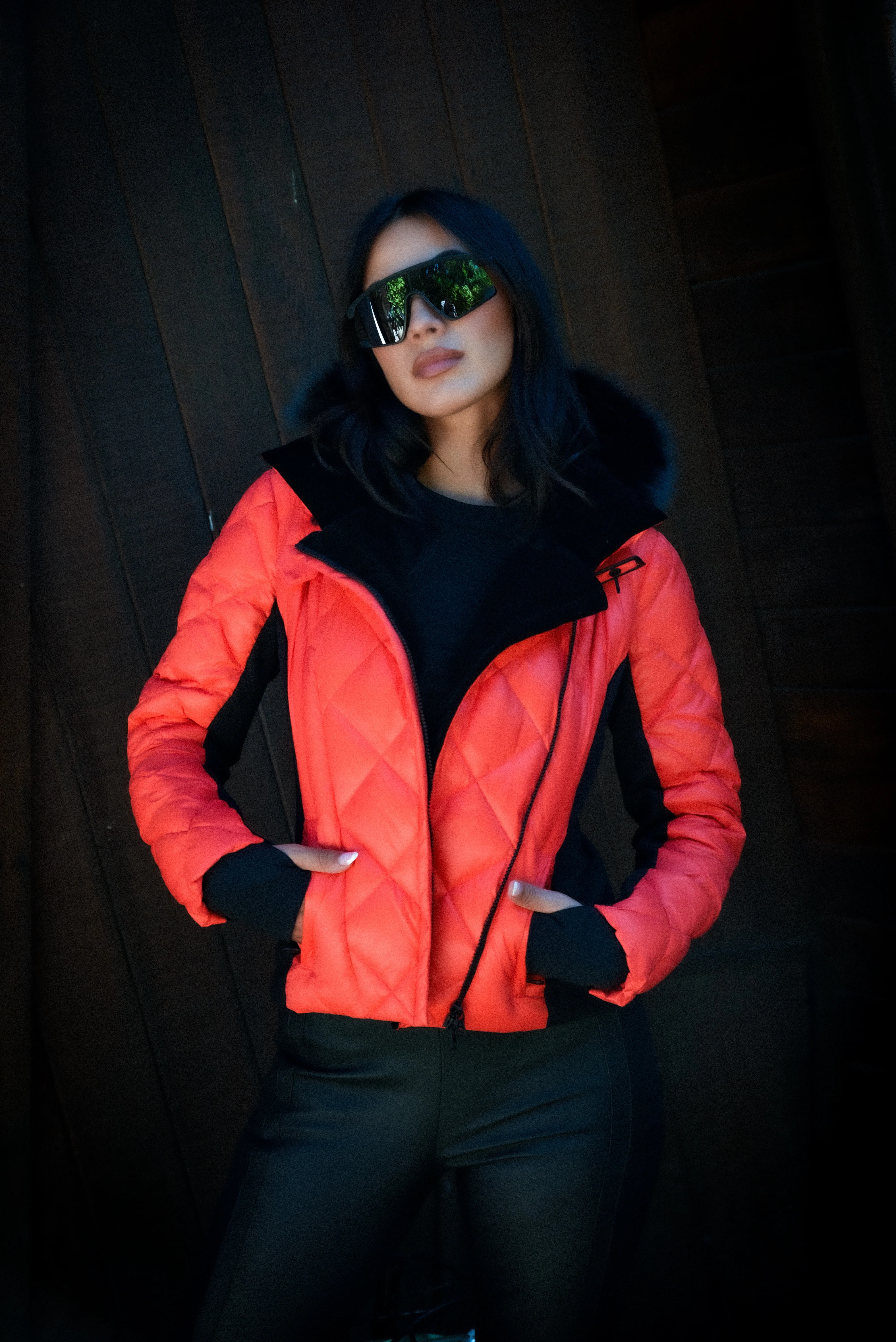 Jet Setter Quilted Down Filled Jacket w/Faux Fur - Image 13