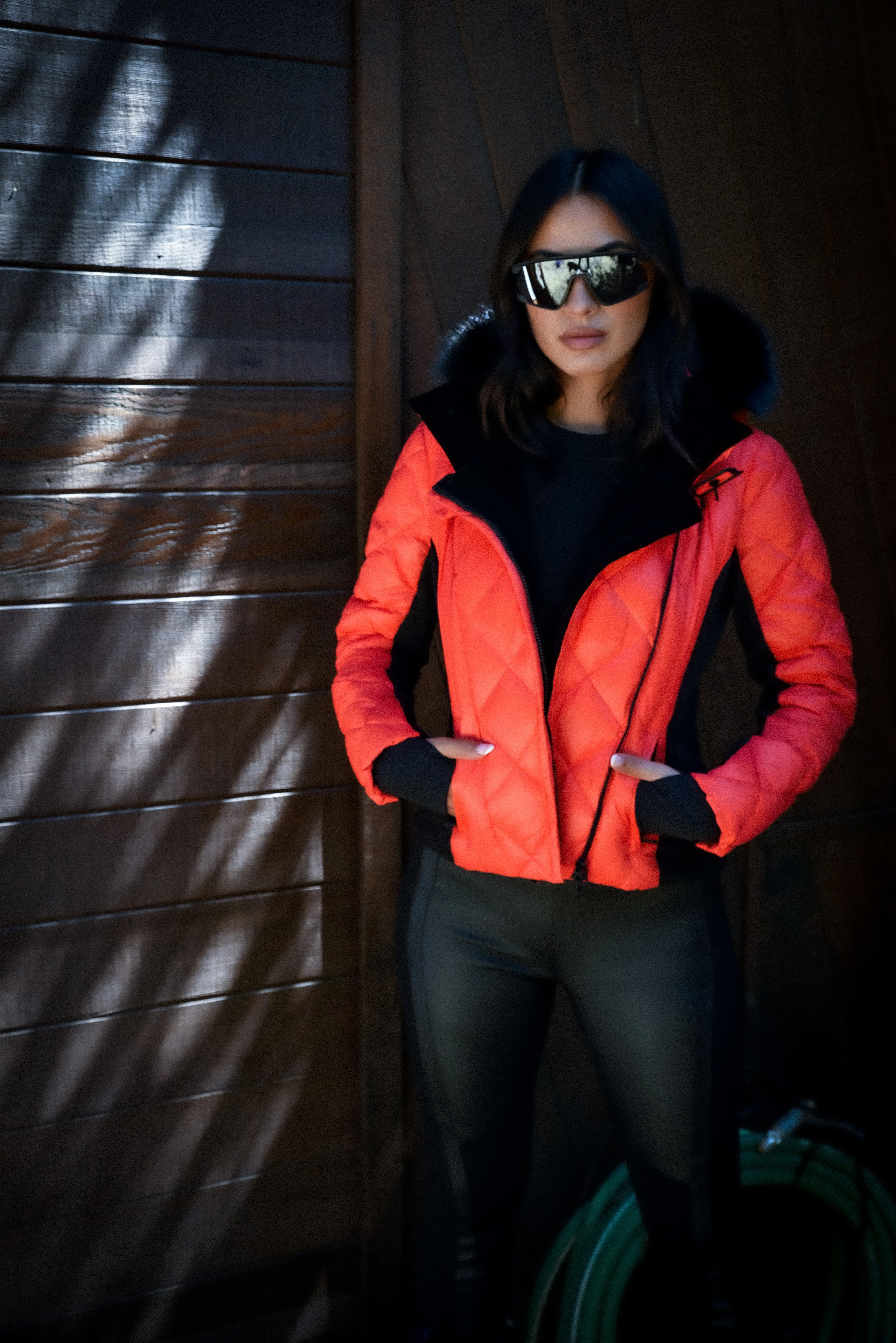 Jet Setter Quilted Down Filled Jacket w/Faux Fur - Image 15