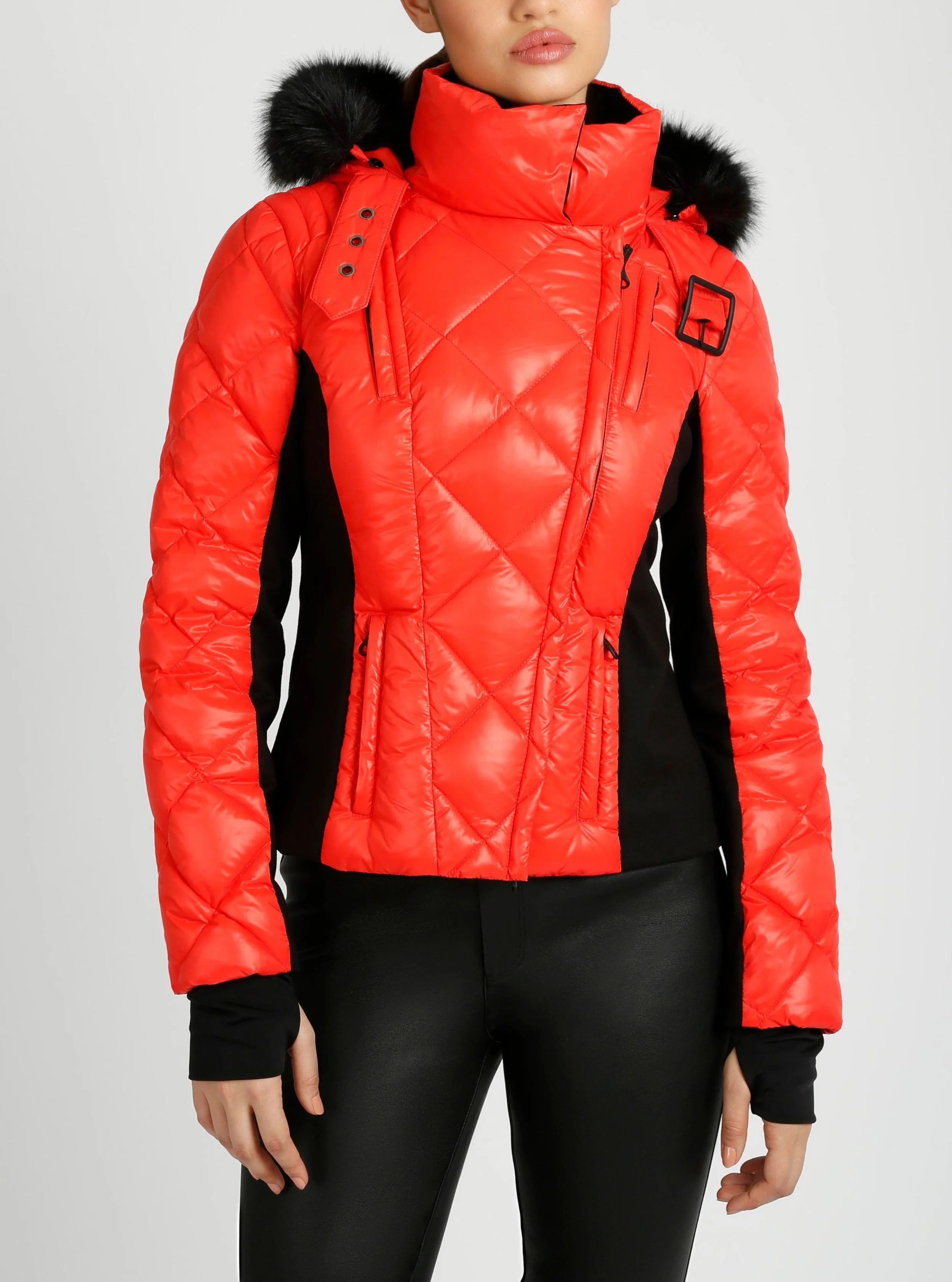 Jet Setter Quilted Down Filled Jacket w/Faux Fur - Image 17