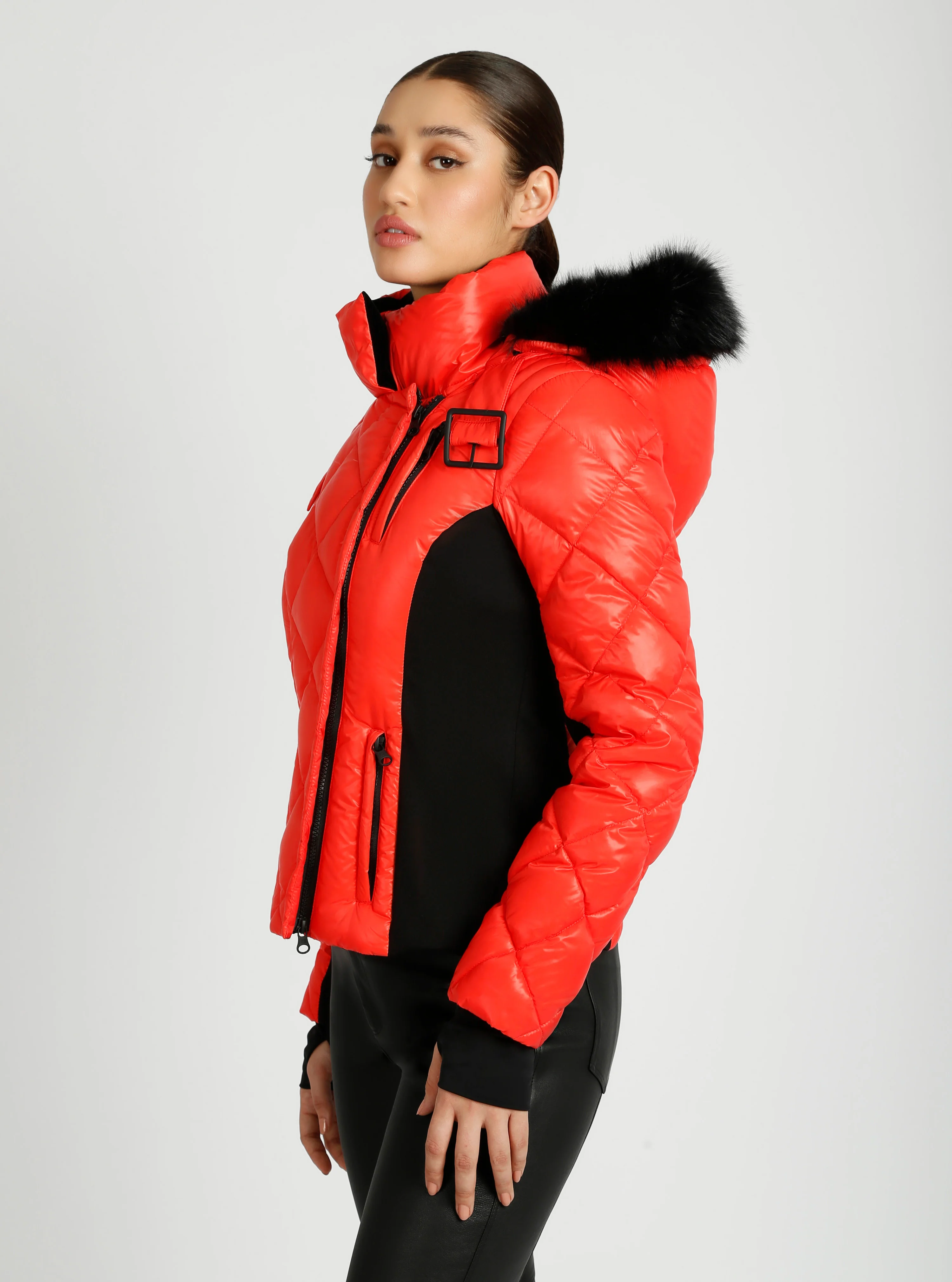 Jet Setter Quilted Down Filled Jacket w/Faux Fur - Image 21
