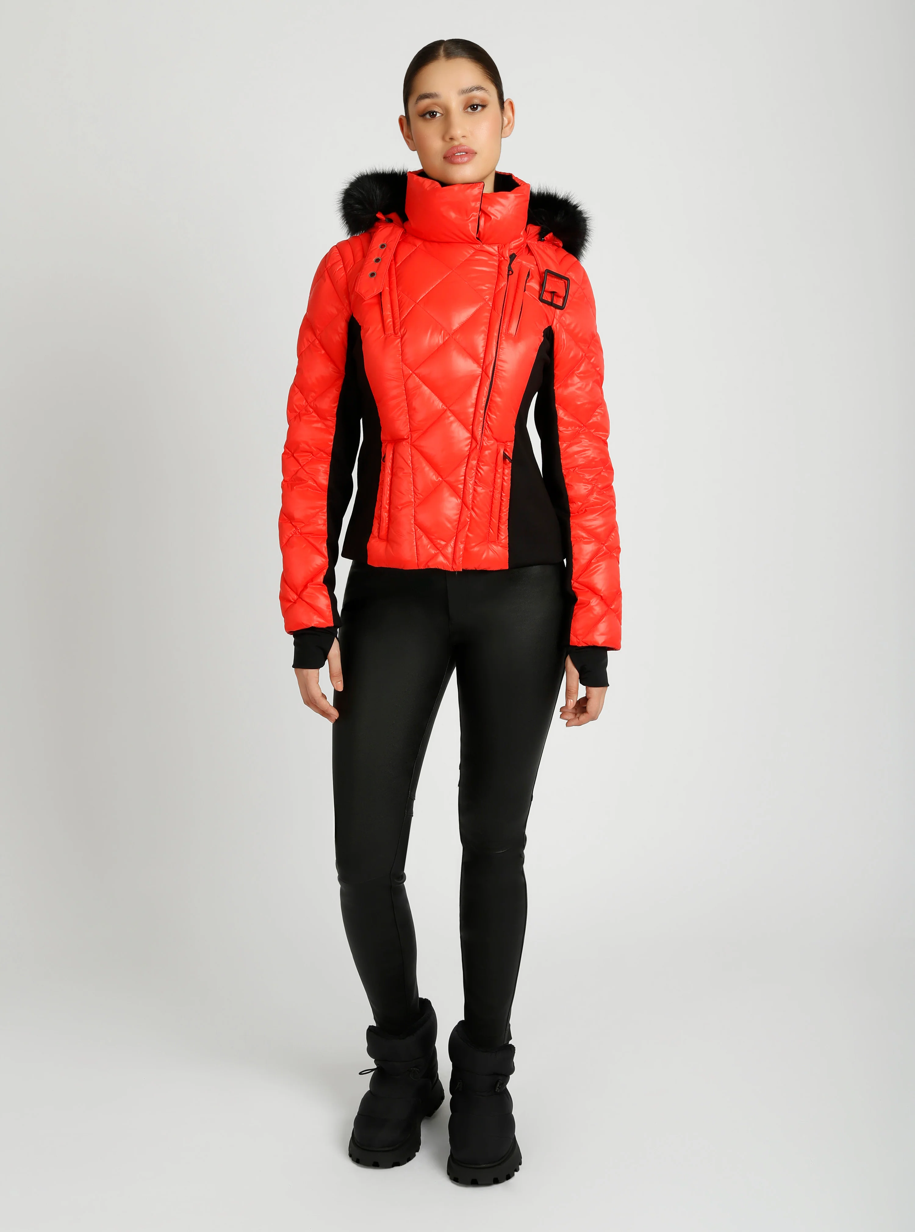 Jet Setter Quilted Down Filled Jacket w/Faux Fur - Image 22