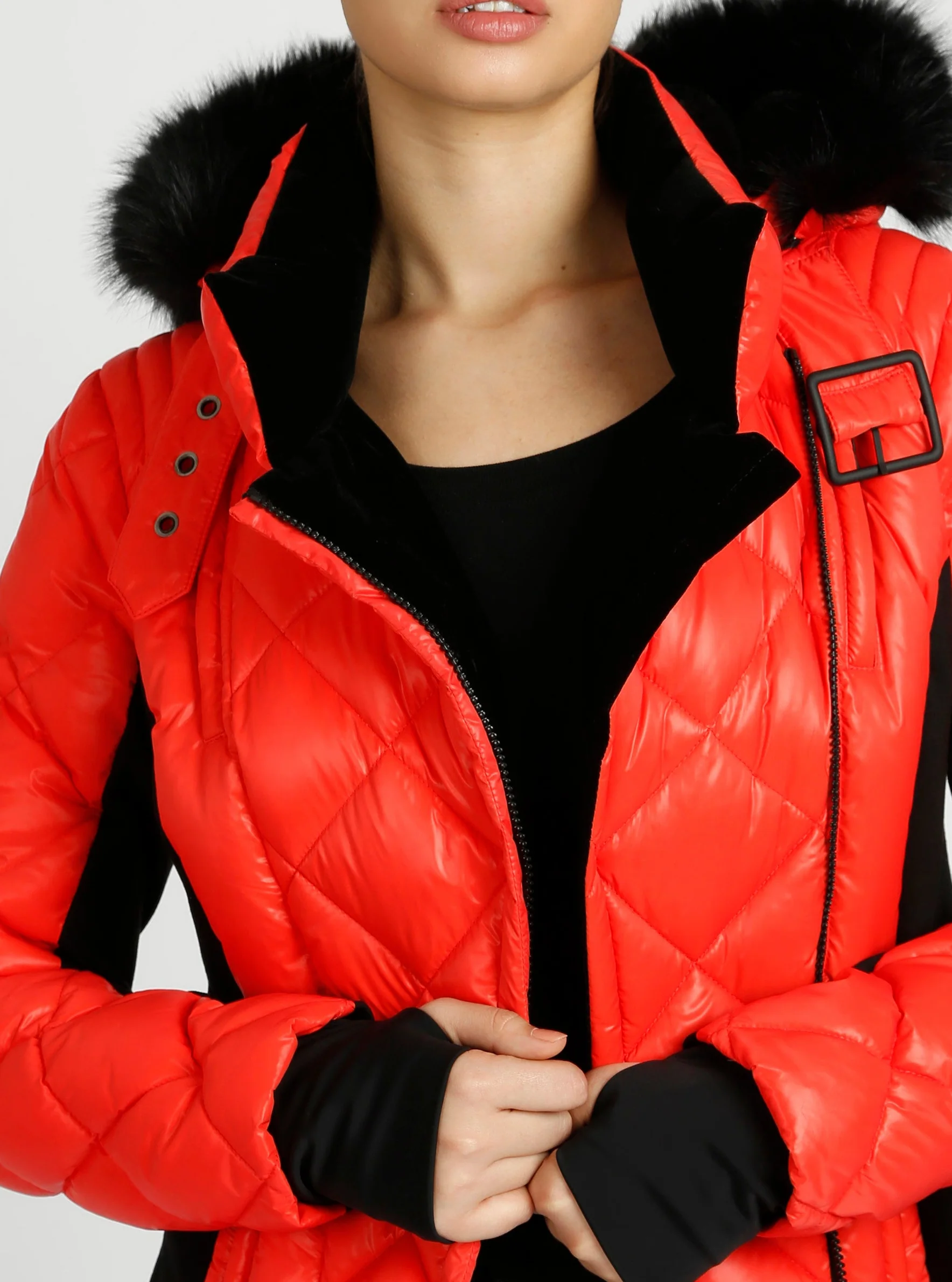 Jet Setter Quilted Down Filled Jacket w/Faux Fur - Image 3