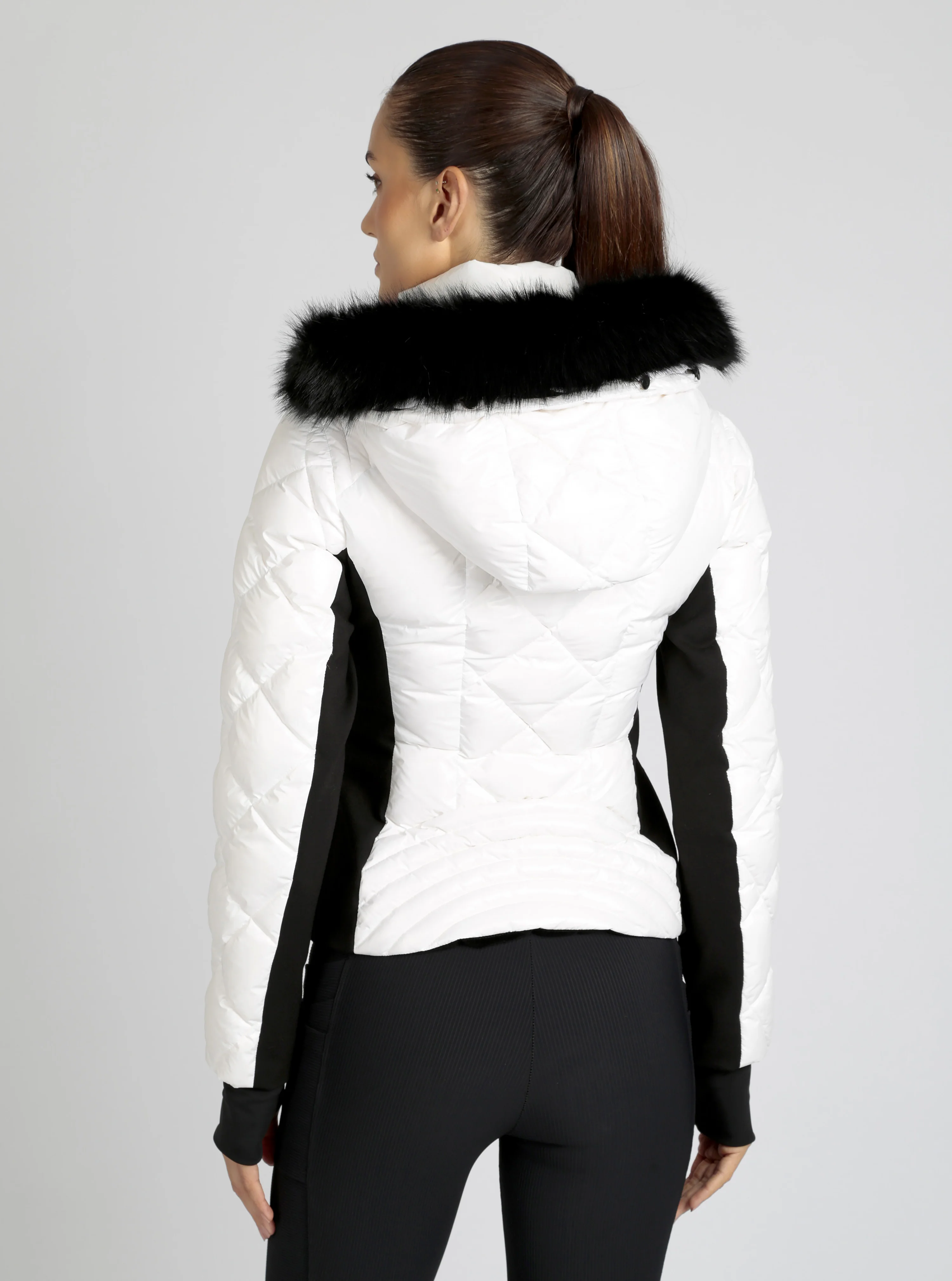 Jet Setter Quilted Down Filled Jacket w/Faux Fur - Image 5
