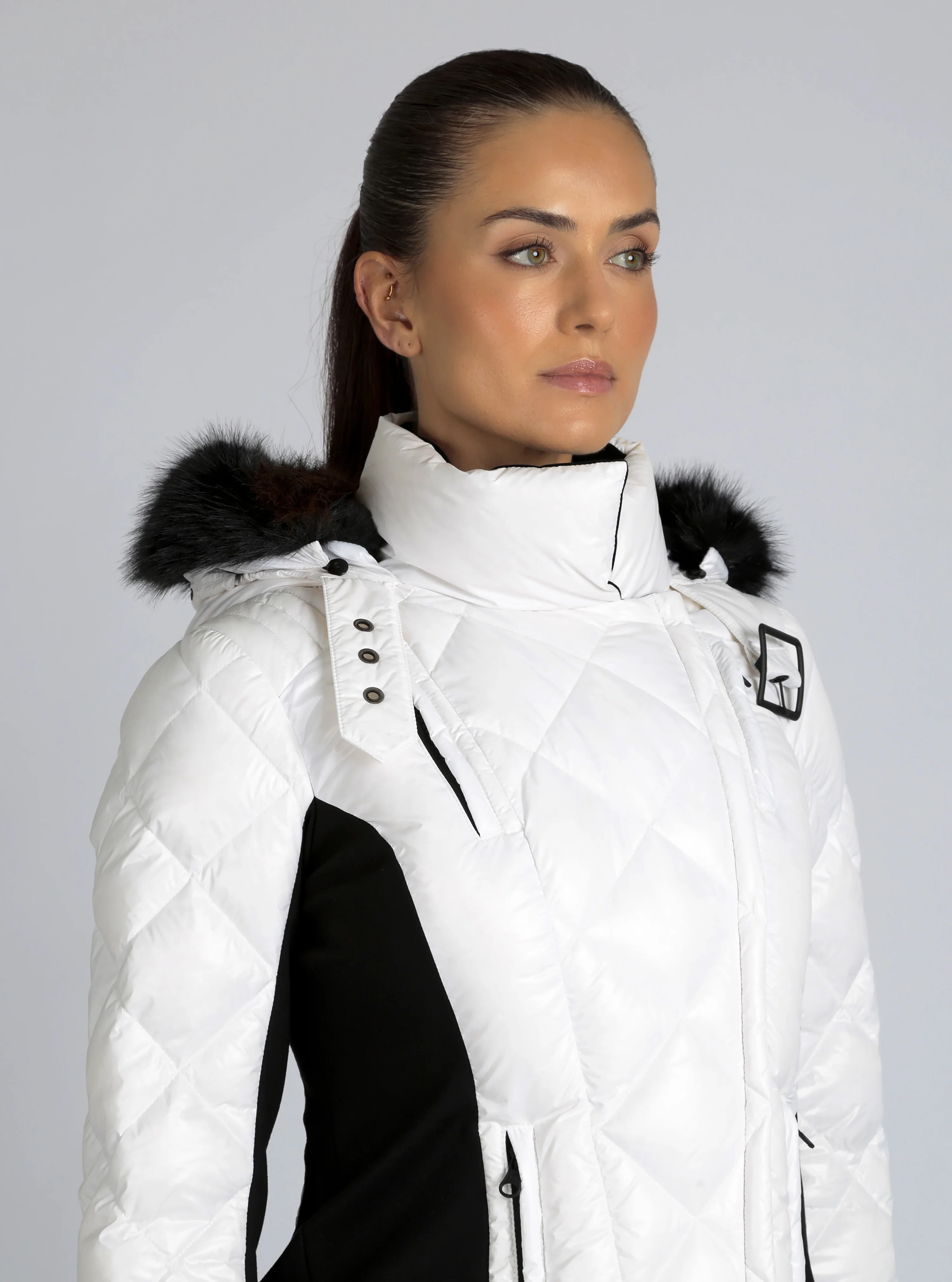 Jet Setter Quilted Down Filled Jacket w/Faux Fur - Image 7