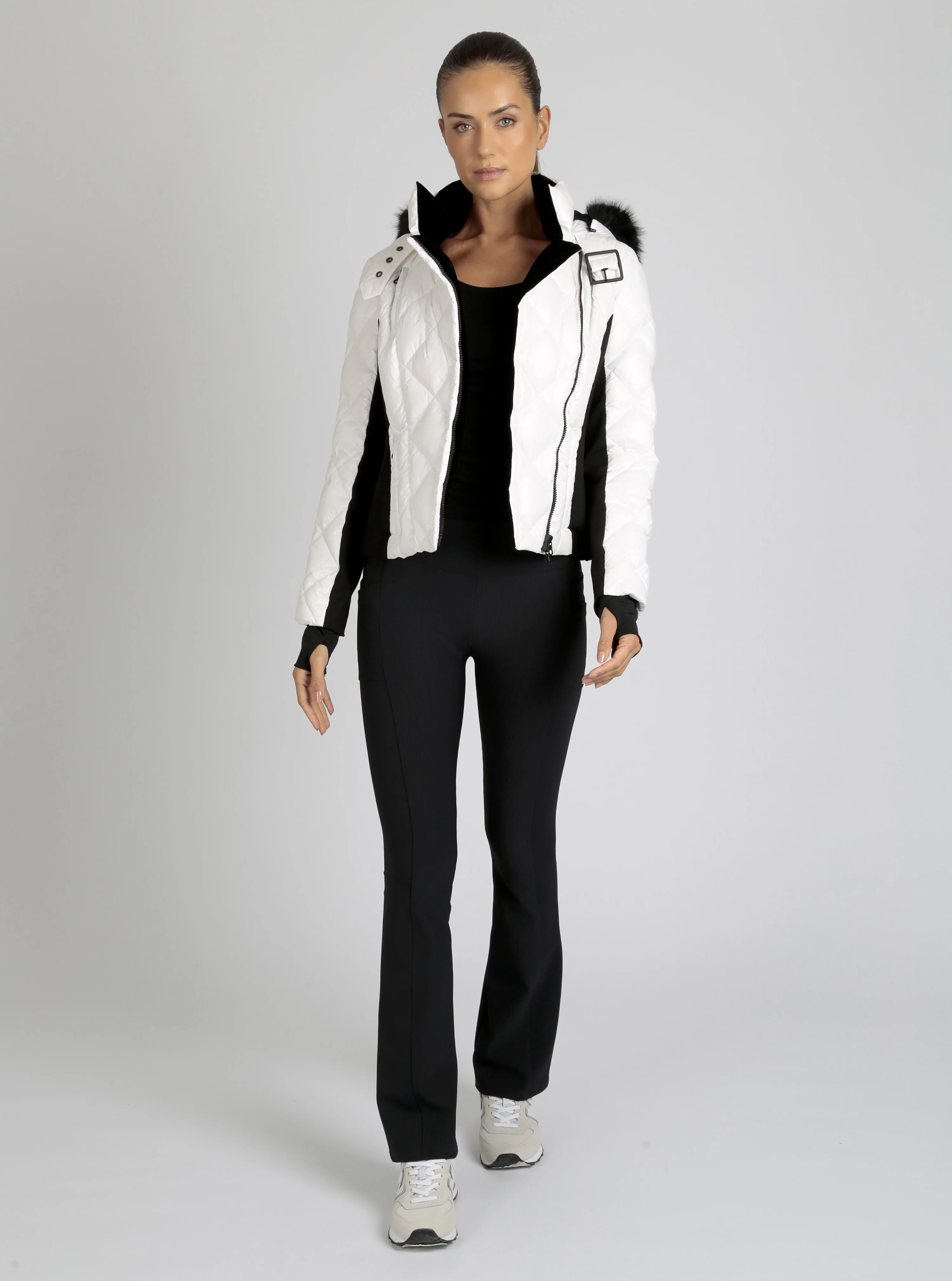 Jet Setter Quilted Down Filled Jacket w/Faux Fur - Image 9