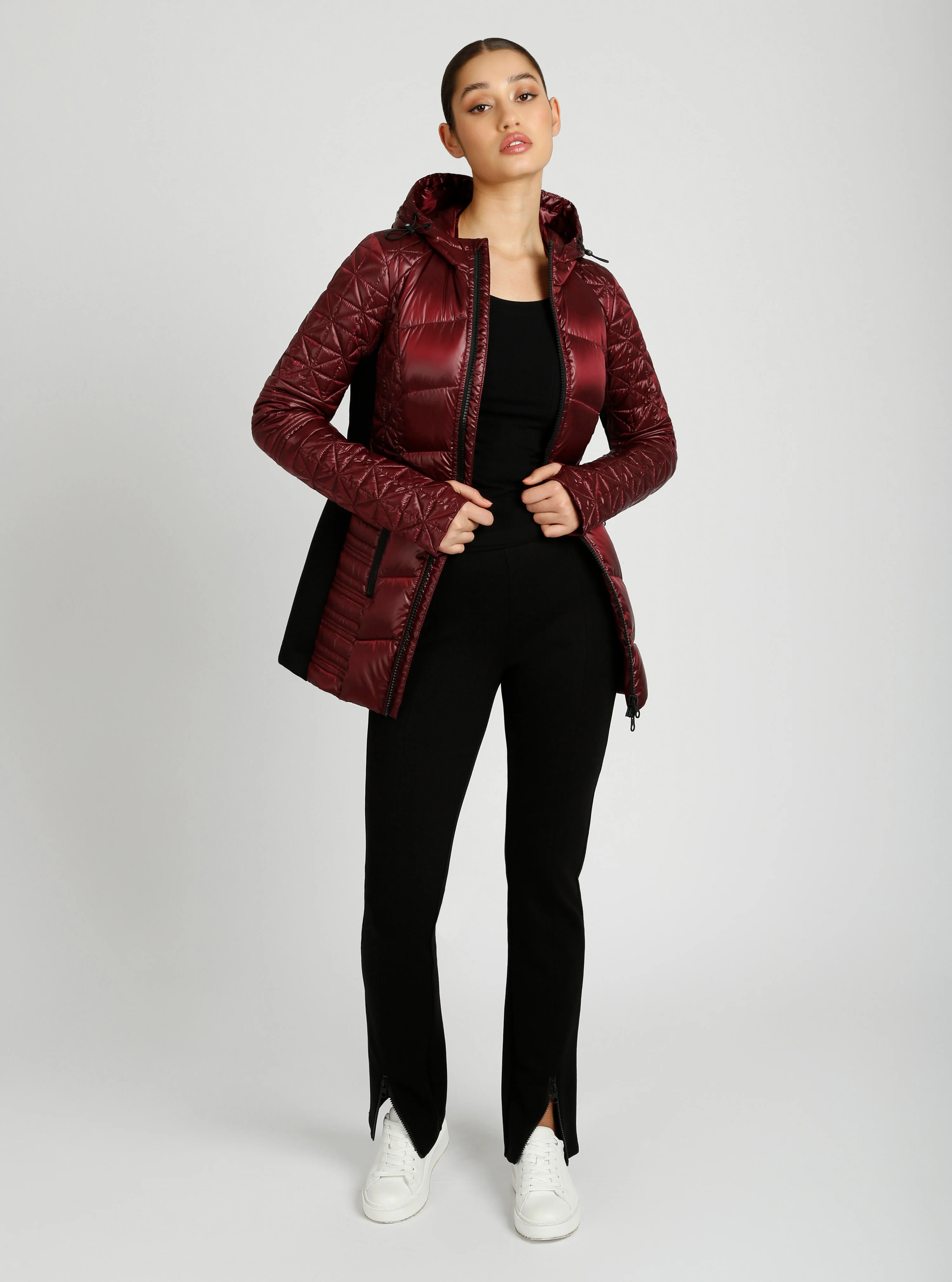 Lightweight Hooded Packable Mid Length Puffer - Image 10