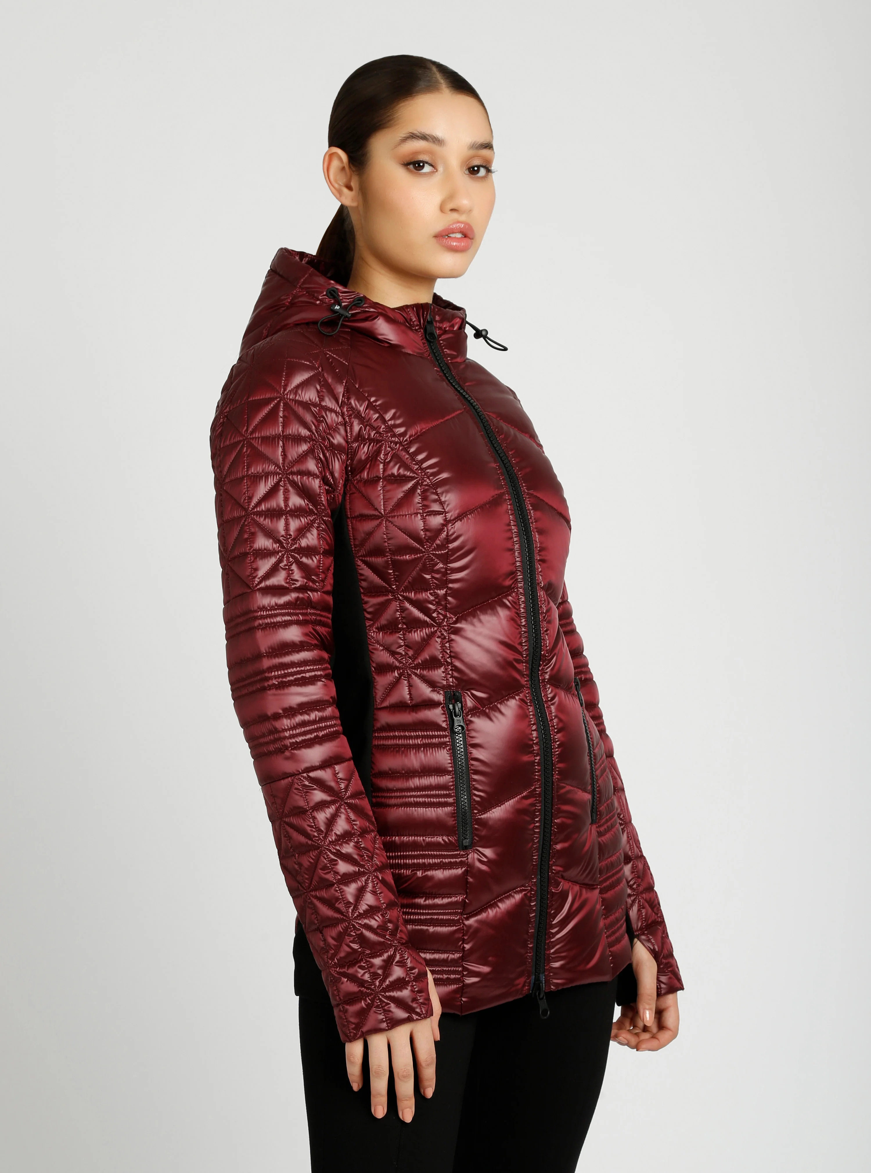 Lightweight Hooded Packable Mid Length Puffer - Image 13