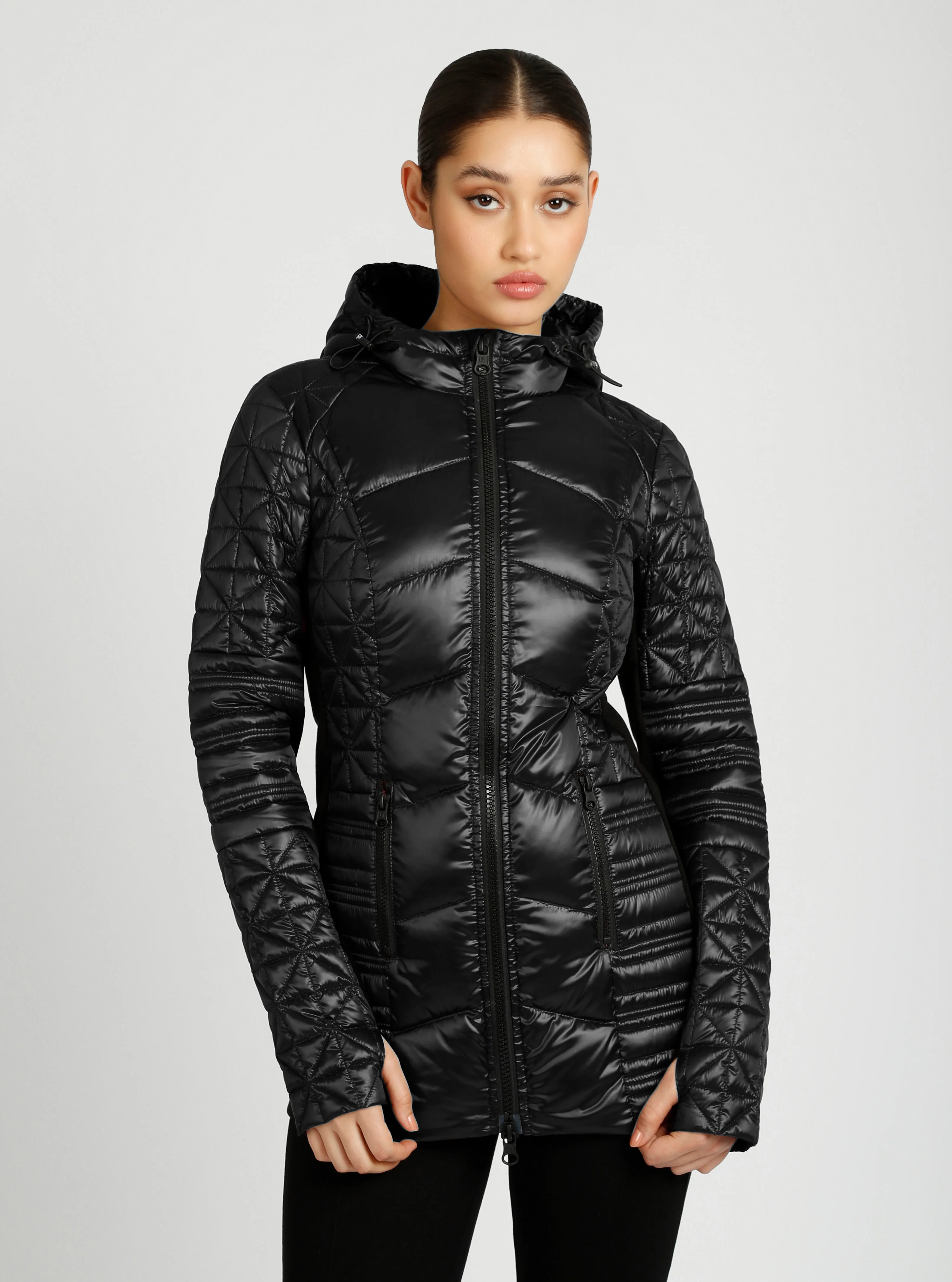 Lightweight Hooded Packable Mid Length Puffer - Image 14