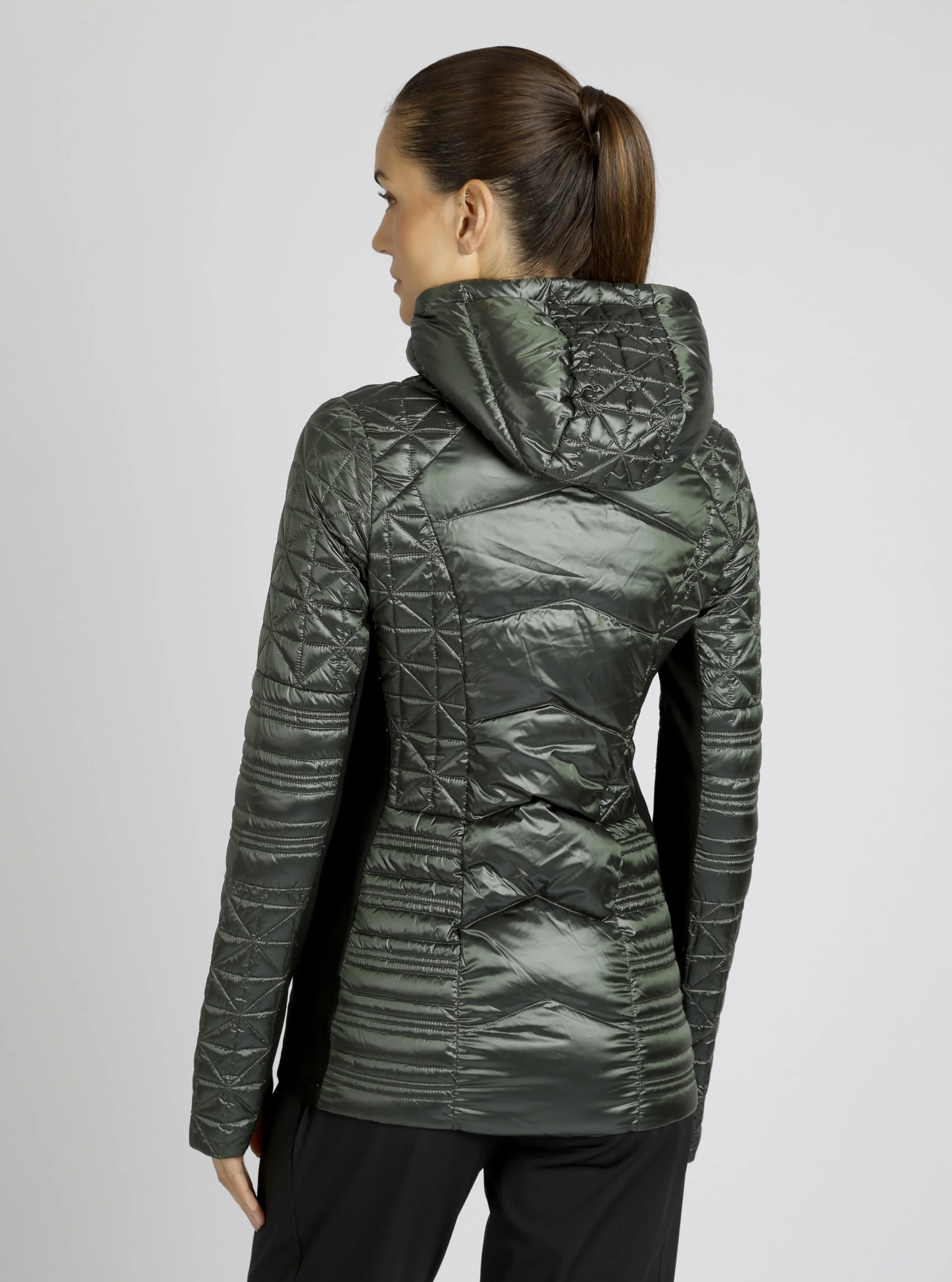 Lightweight Hooded Packable Mid Length Puffer - Image 3