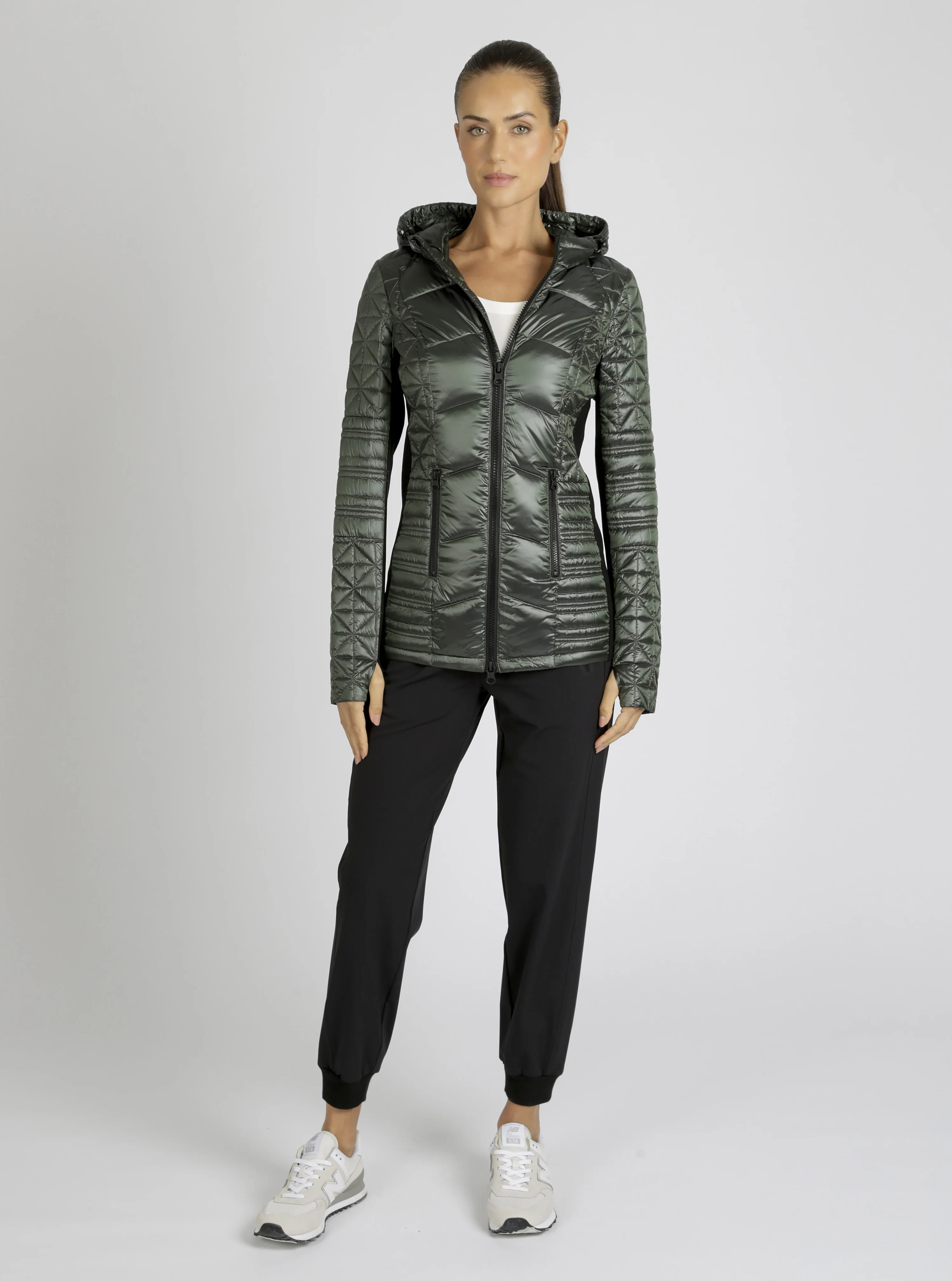 Lightweight Hooded Packable Mid Length Puffer - Image 5