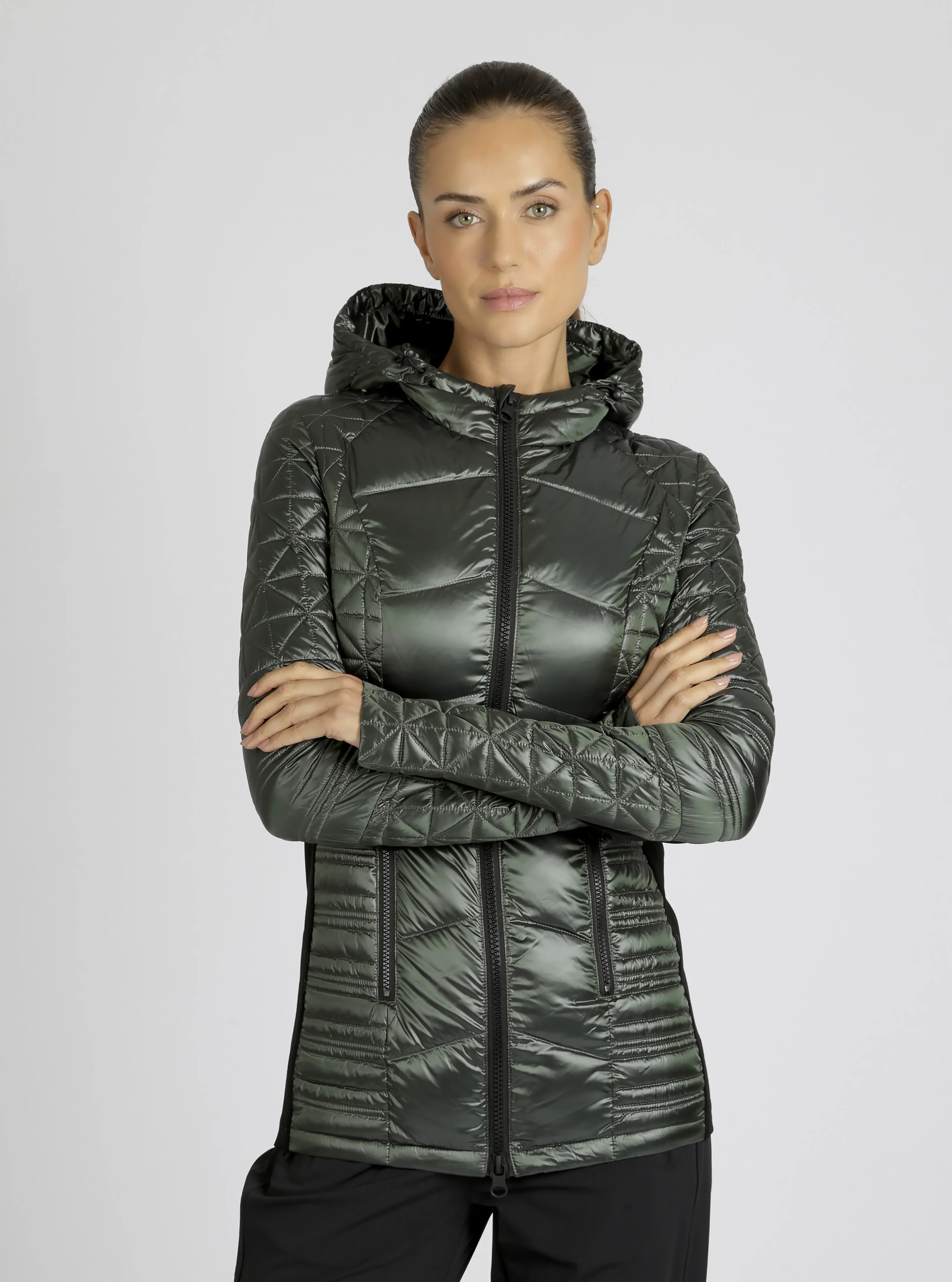 Lightweight Hooded Packable Mid Length Puffer - Image 6