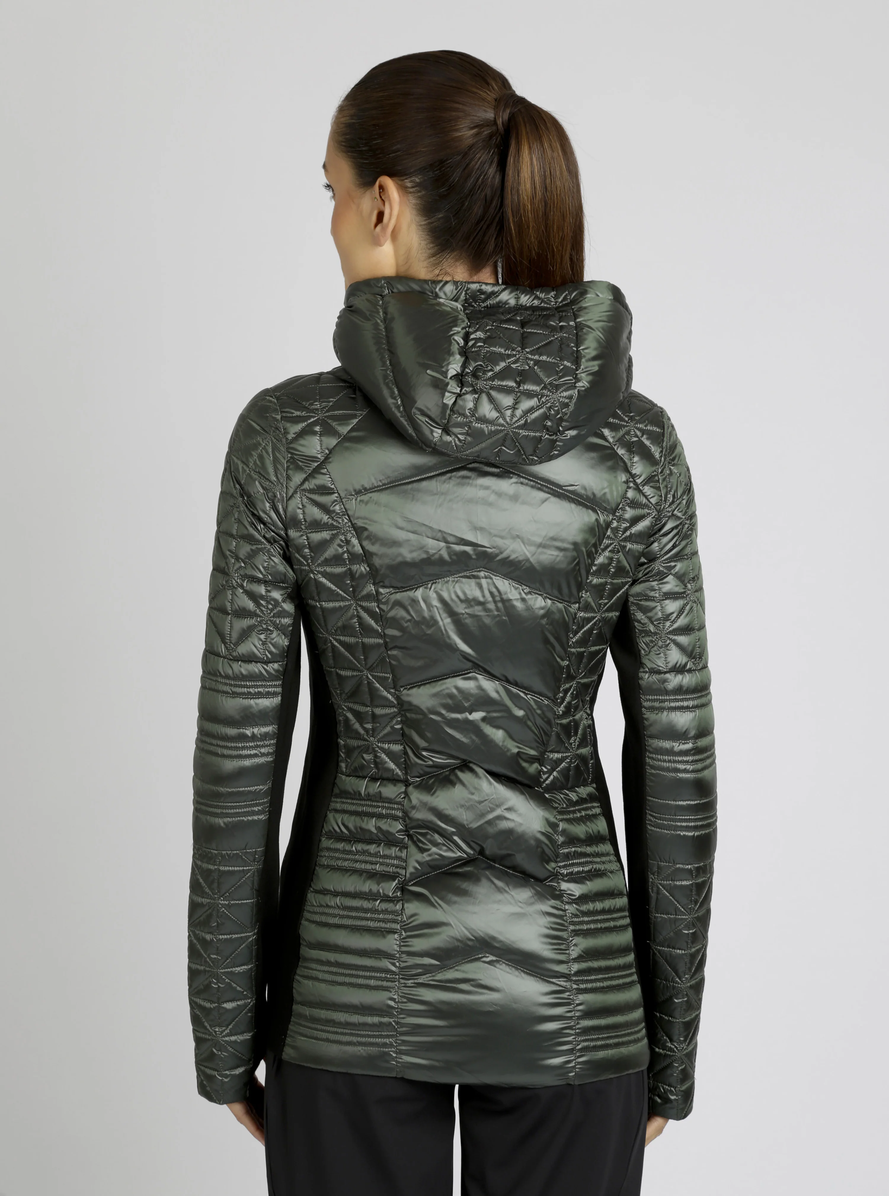 Lightweight Hooded Packable Mid Length Puffer - Image 7