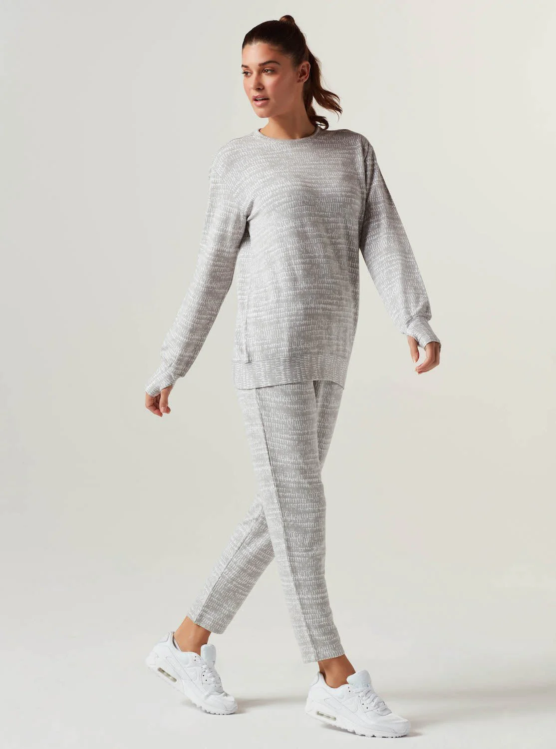 Luxe Fleece Sweatshirt - Light Gray - FINAL SALE - Image 7