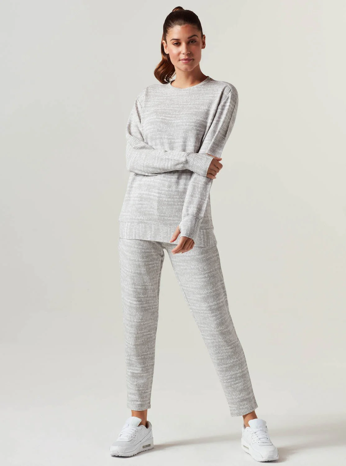Luxe Fleece Sweatshirt - Light Gray - FINAL SALE - Image 8