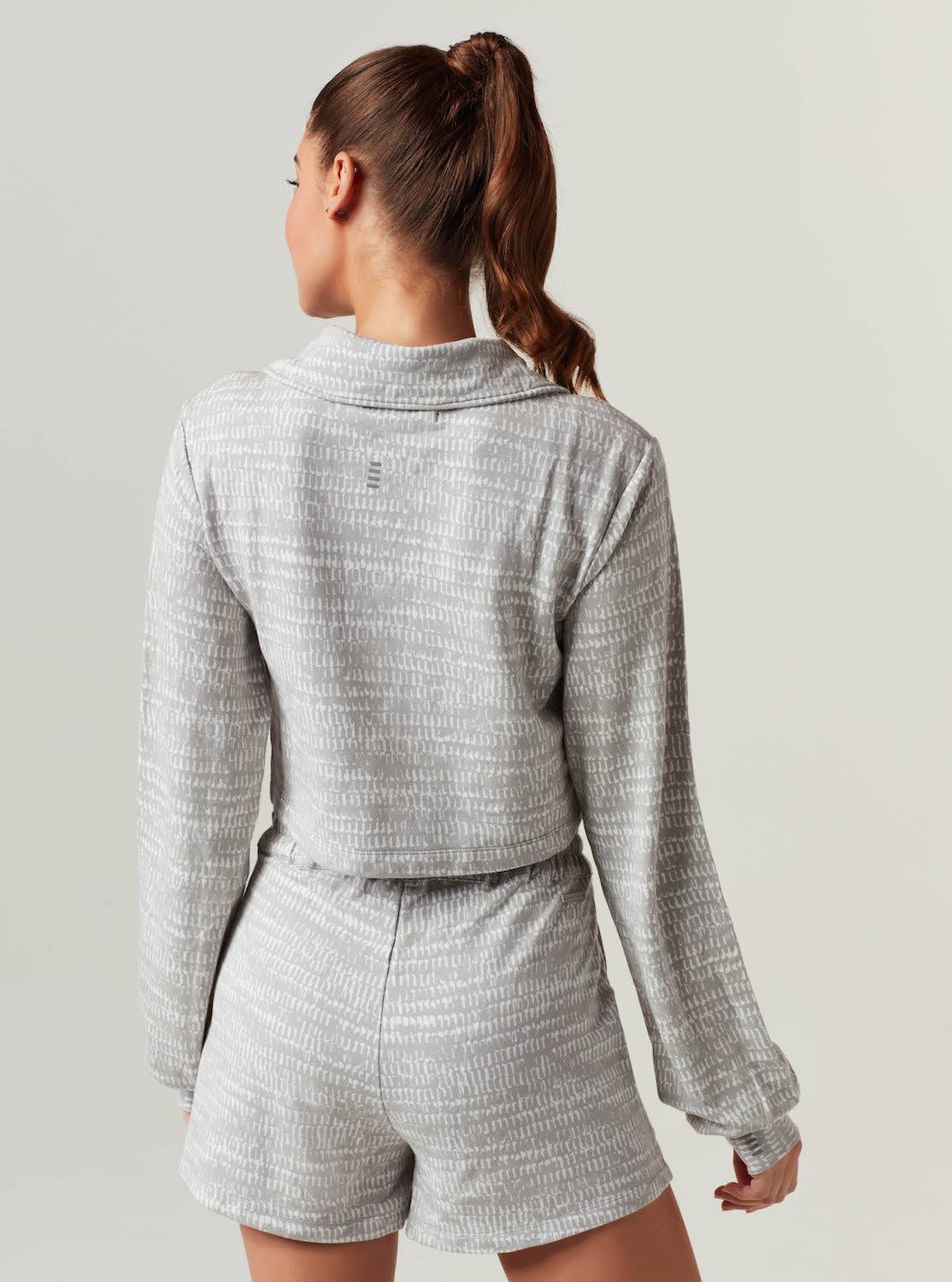 Luxe Fleece Zip Front Top - Heather Gray - Final Sale - Image 4