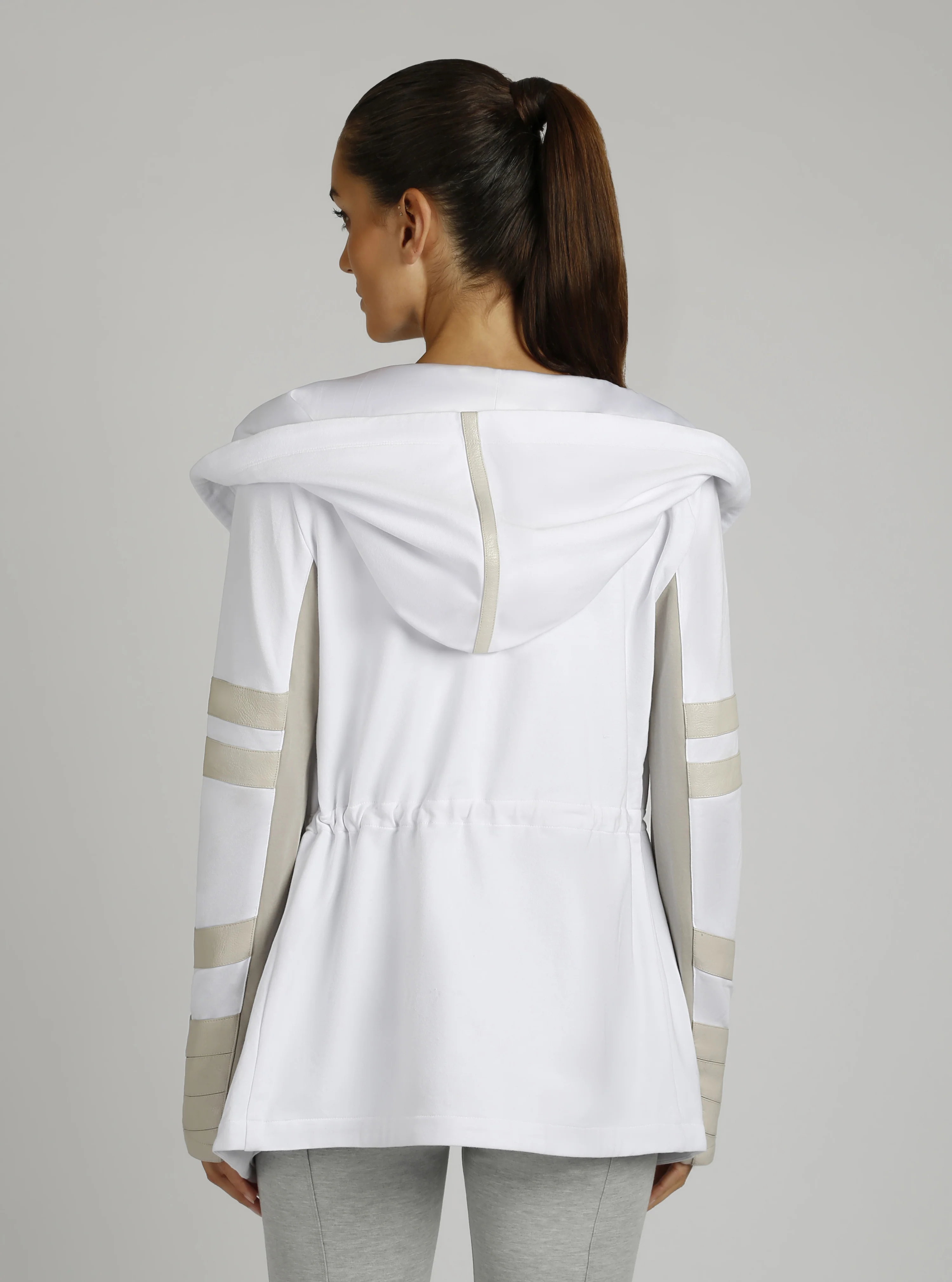Maitri Sporty Cut Traveler Wrap Jacket - Gold Trims - Image 3
