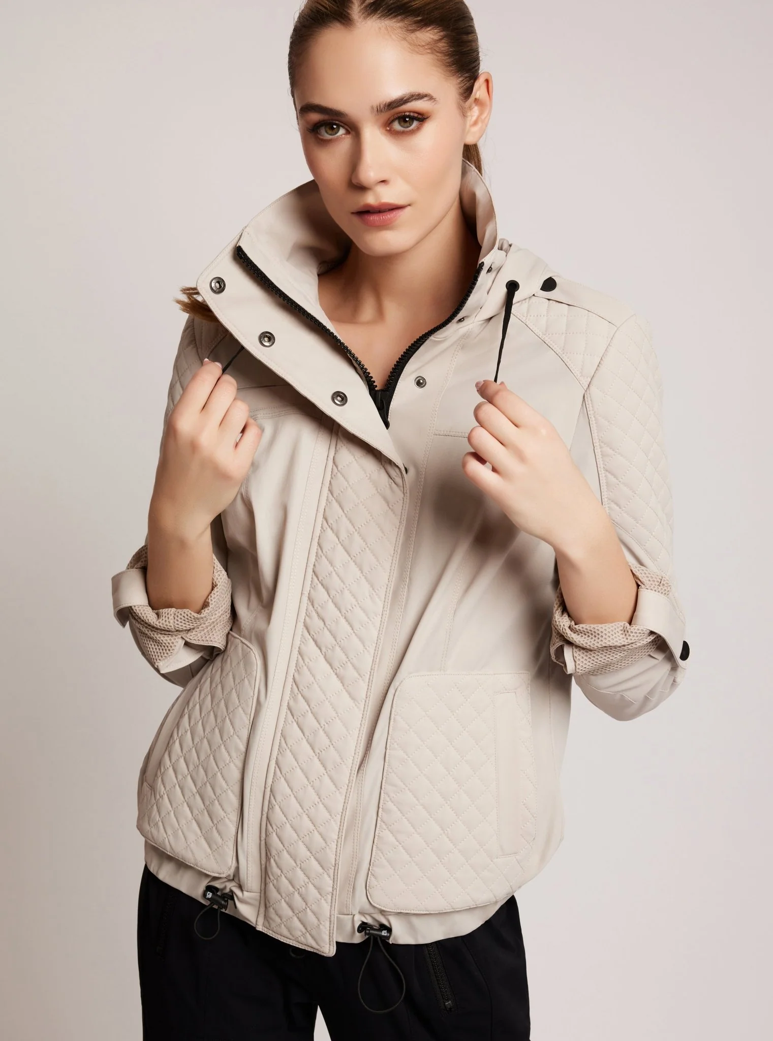 Mastermind Quilted Bomber- Clay - FINAL SALE - Image 3