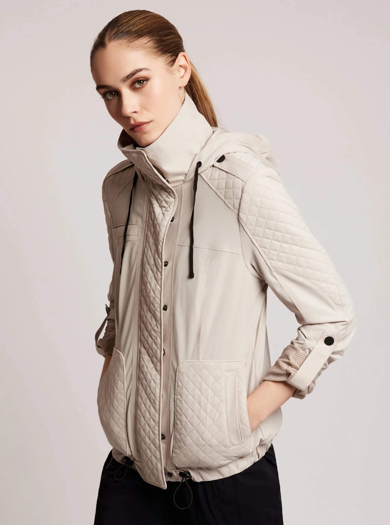 Mastermind Quilted Bomber- Clay - FINAL SALE - Image 7