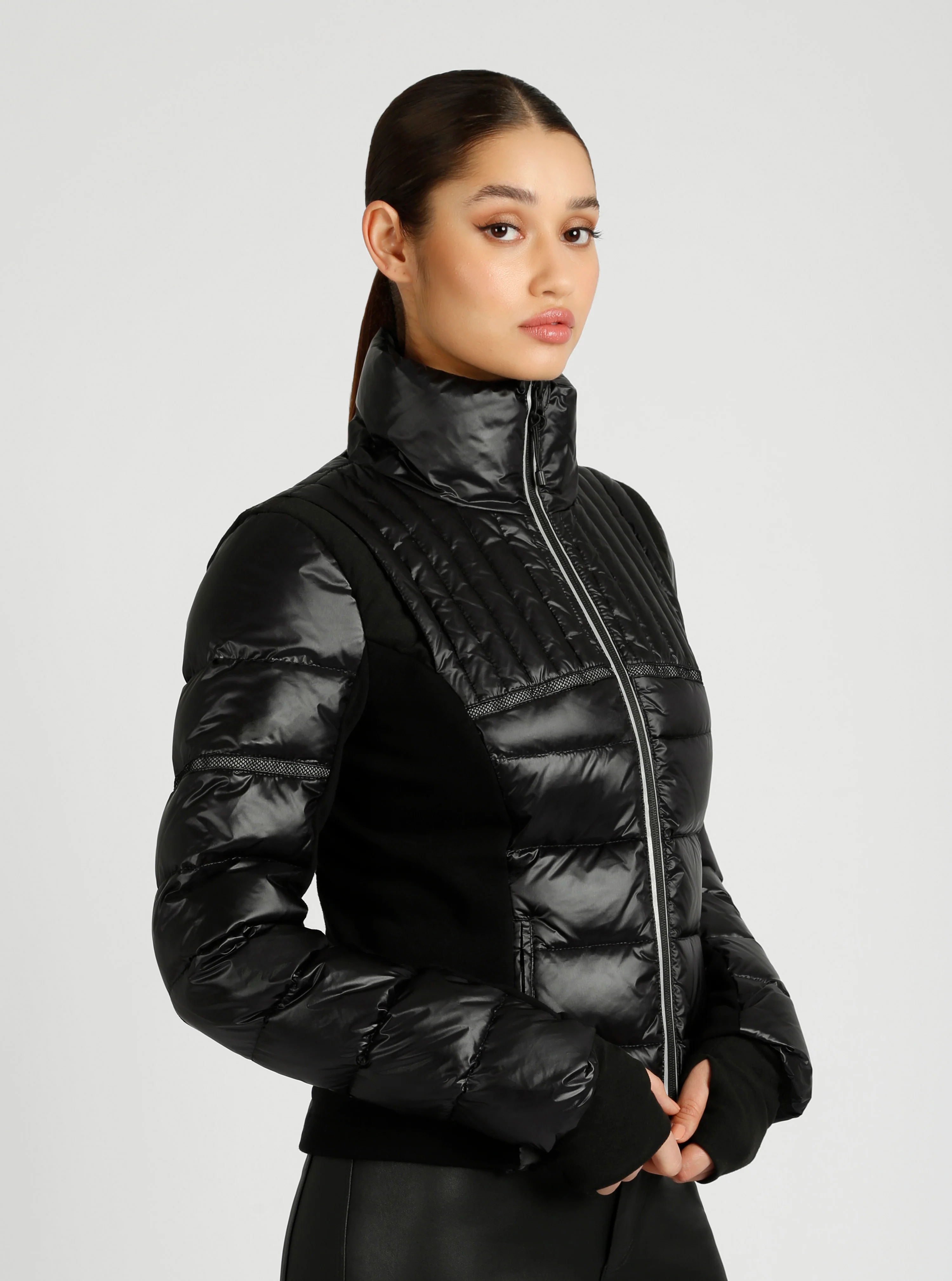 Reflective Inset Down Filled Feather Weight Jacket - Image 8
