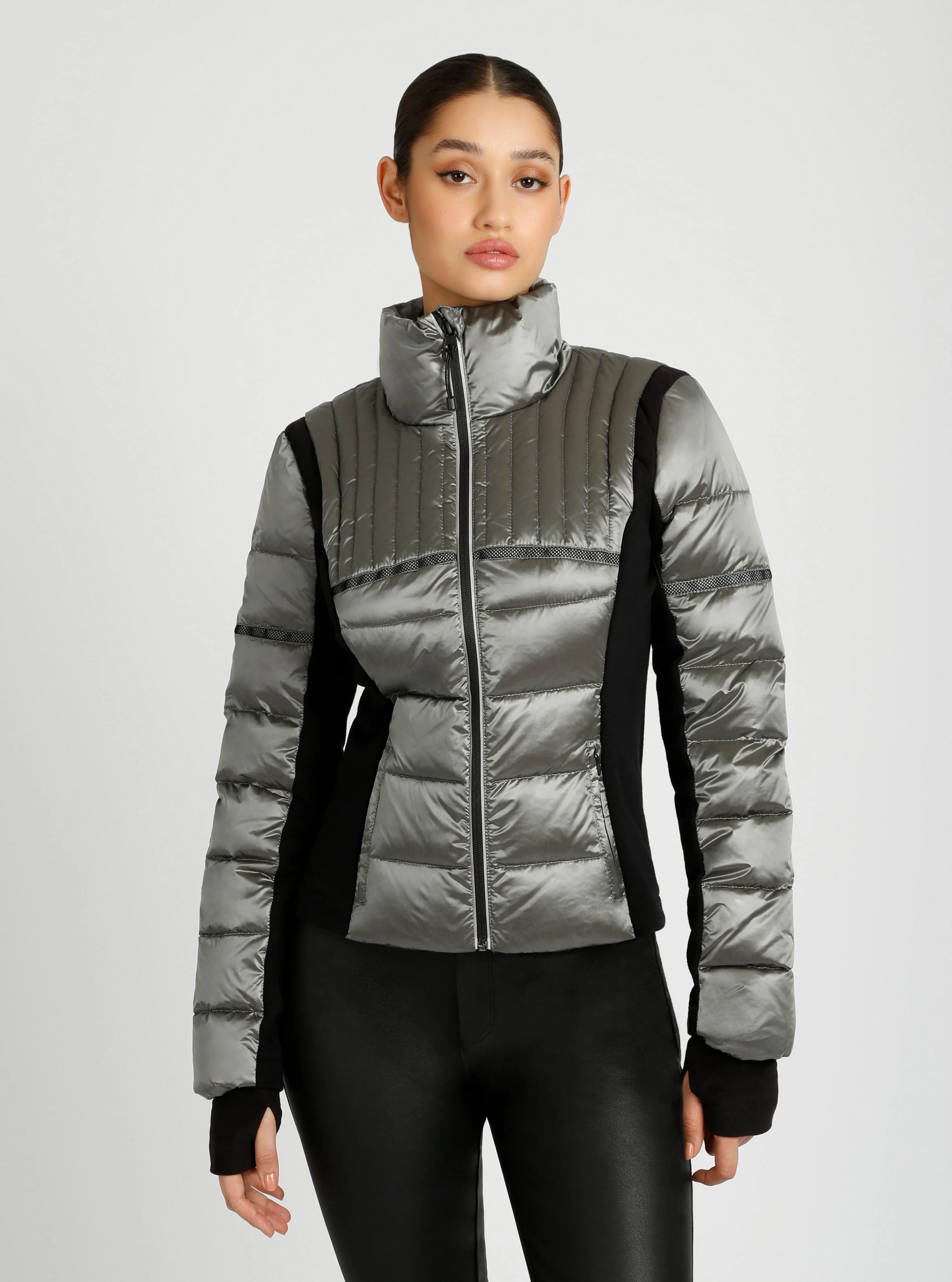 Reflective Inset Down Filled Feather Weight Jacket - Image 10