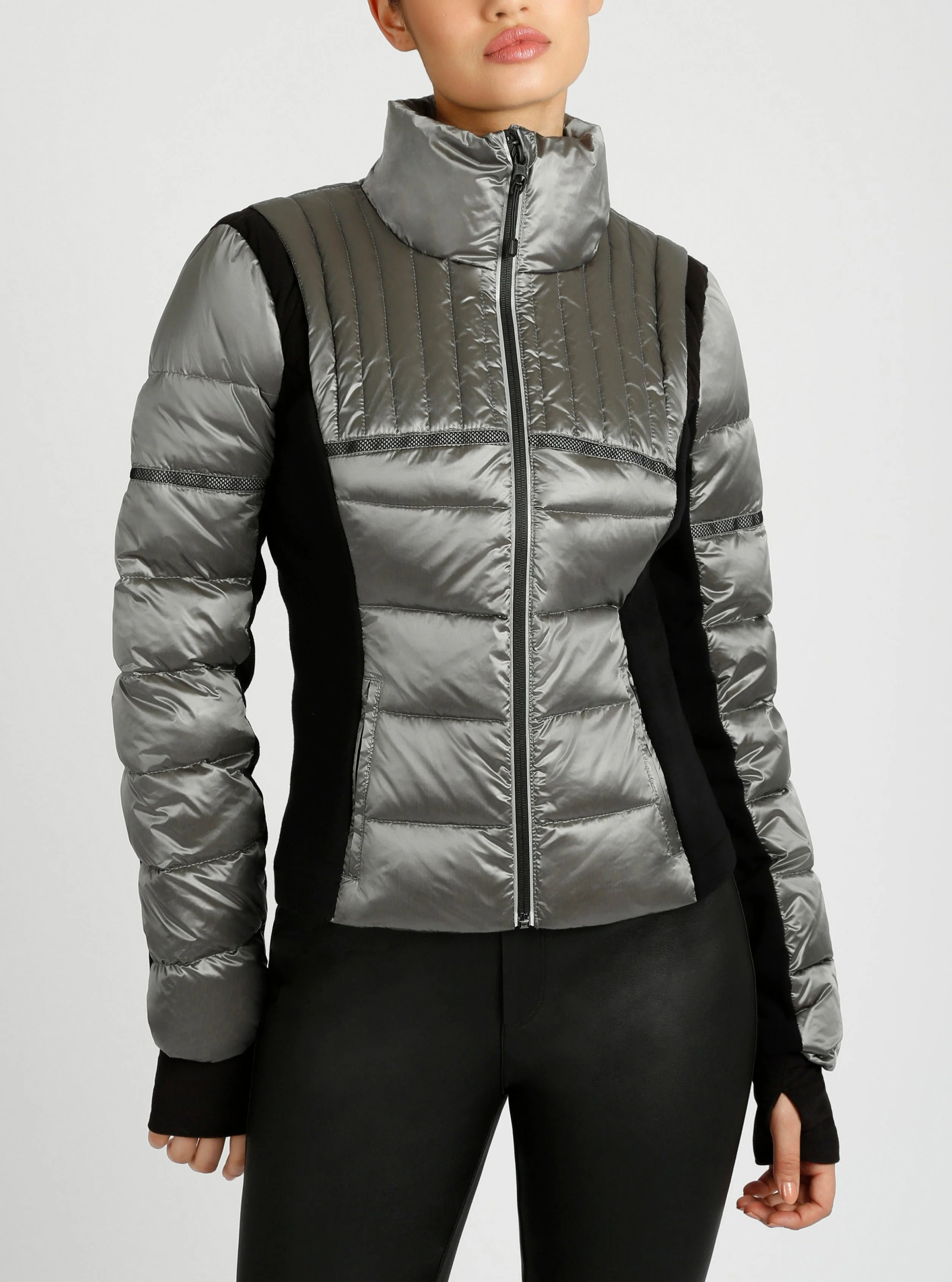 Reflective Inset Down Filled Feather Weight Jacket - Image 7