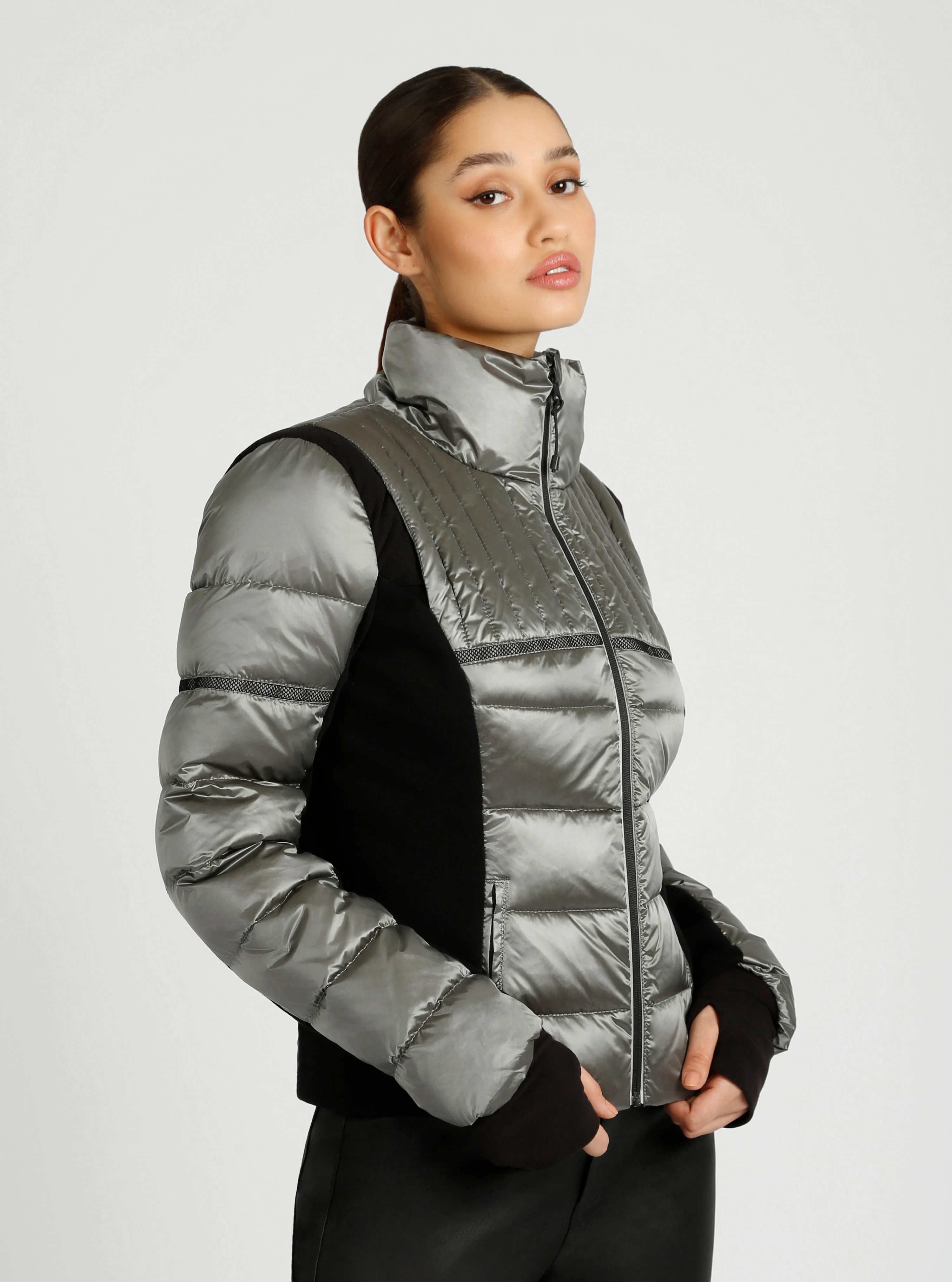 Reflective Inset Down Filled Feather Weight Jacket - Image 9