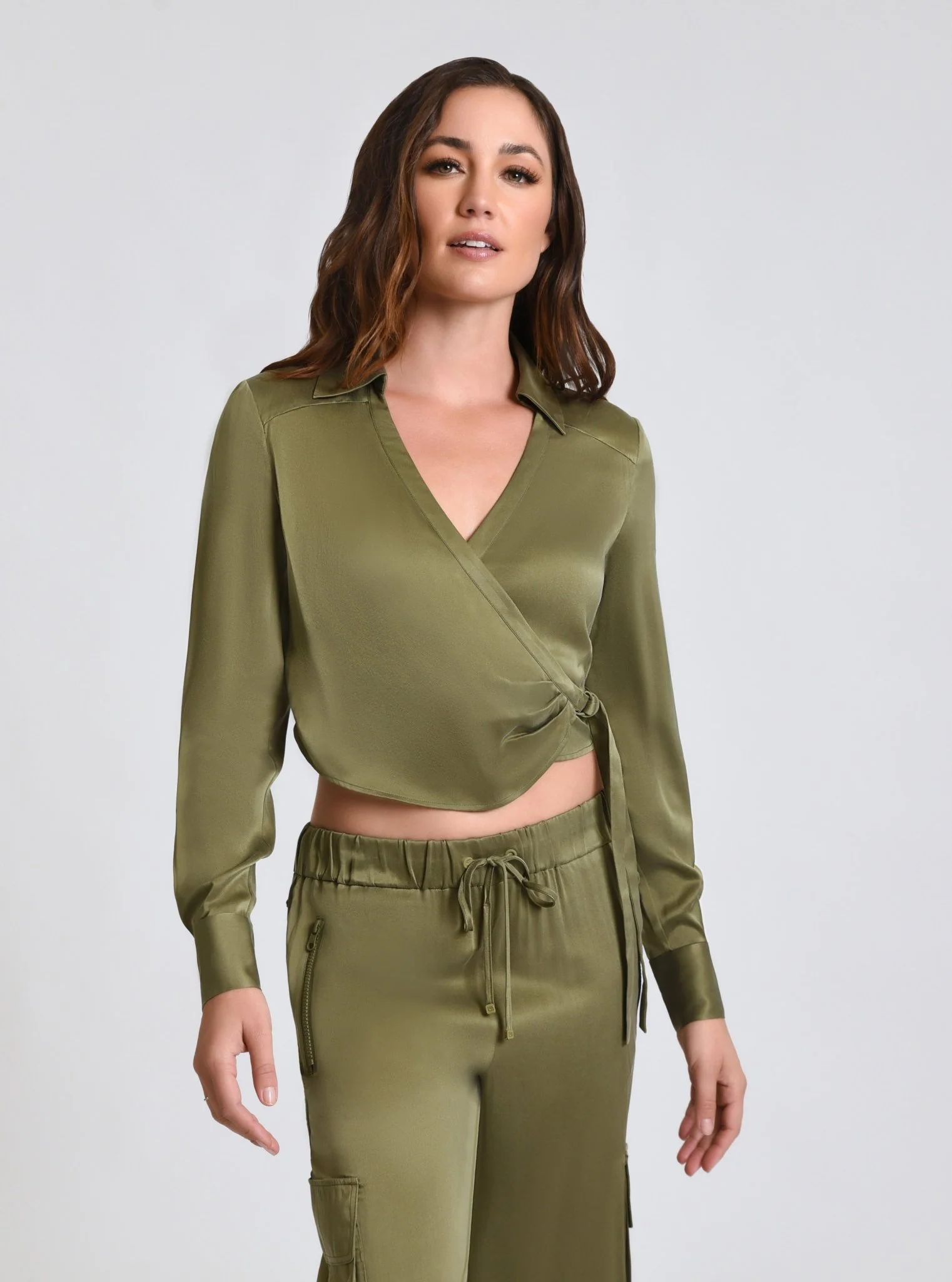 Sandwash Silk Wrap Shirt - Image 3