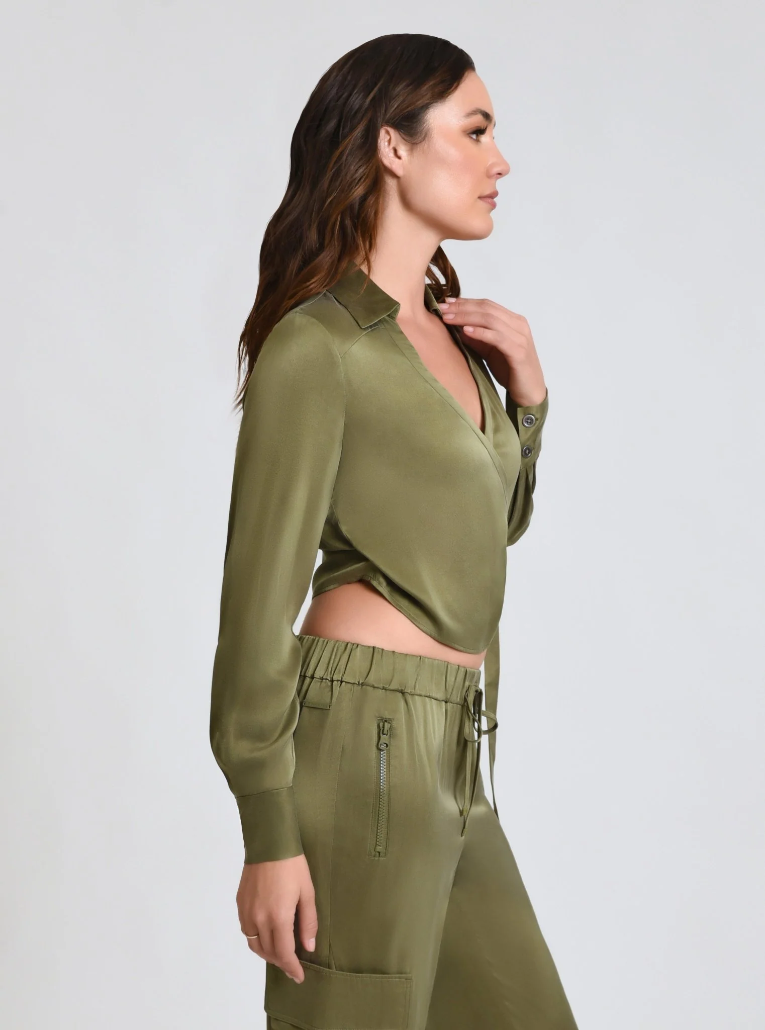 Sandwash Silk Wrap Shirt - Image 4