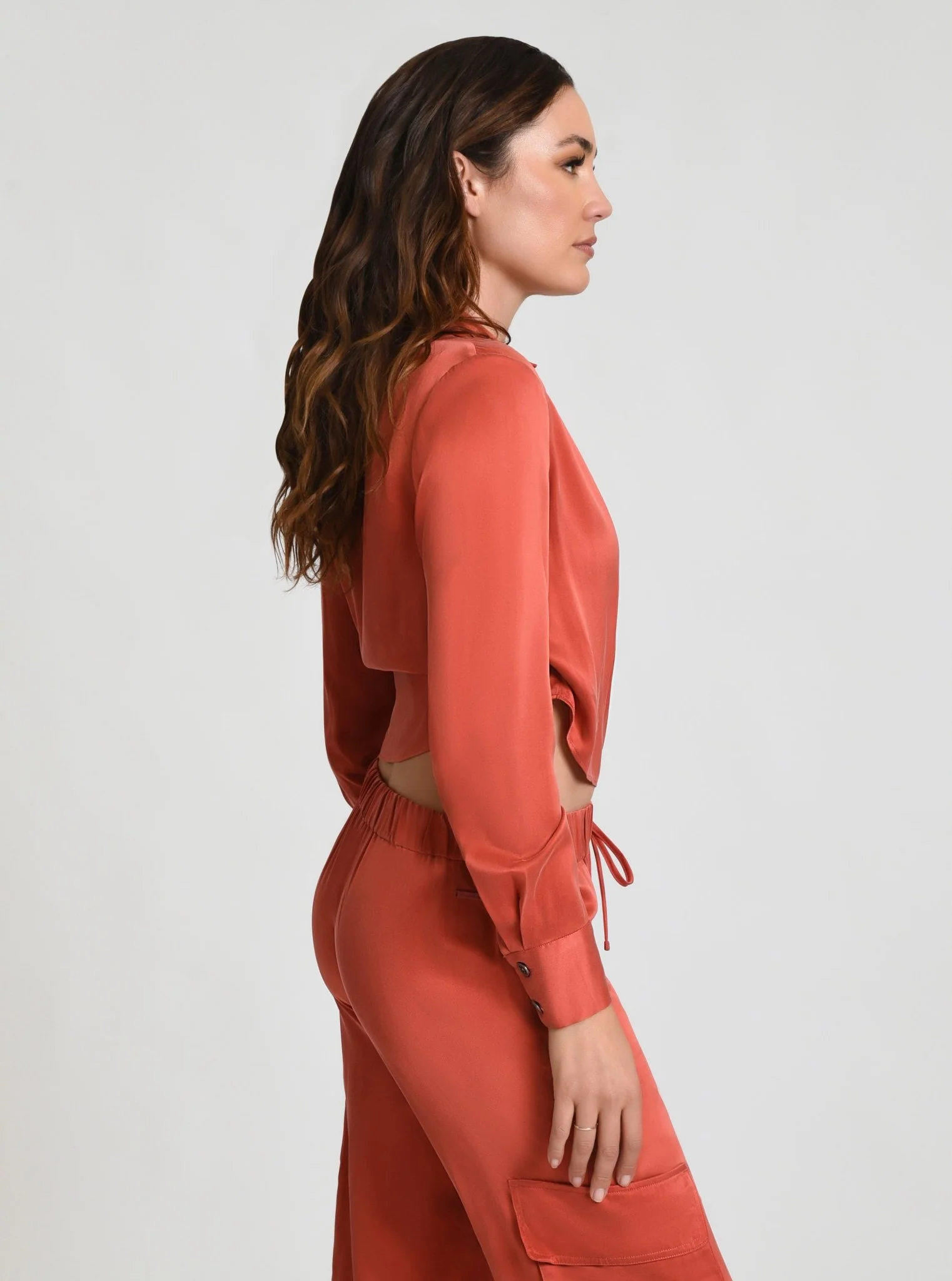 Sandwash Silk Wrap Shirt - Image 6