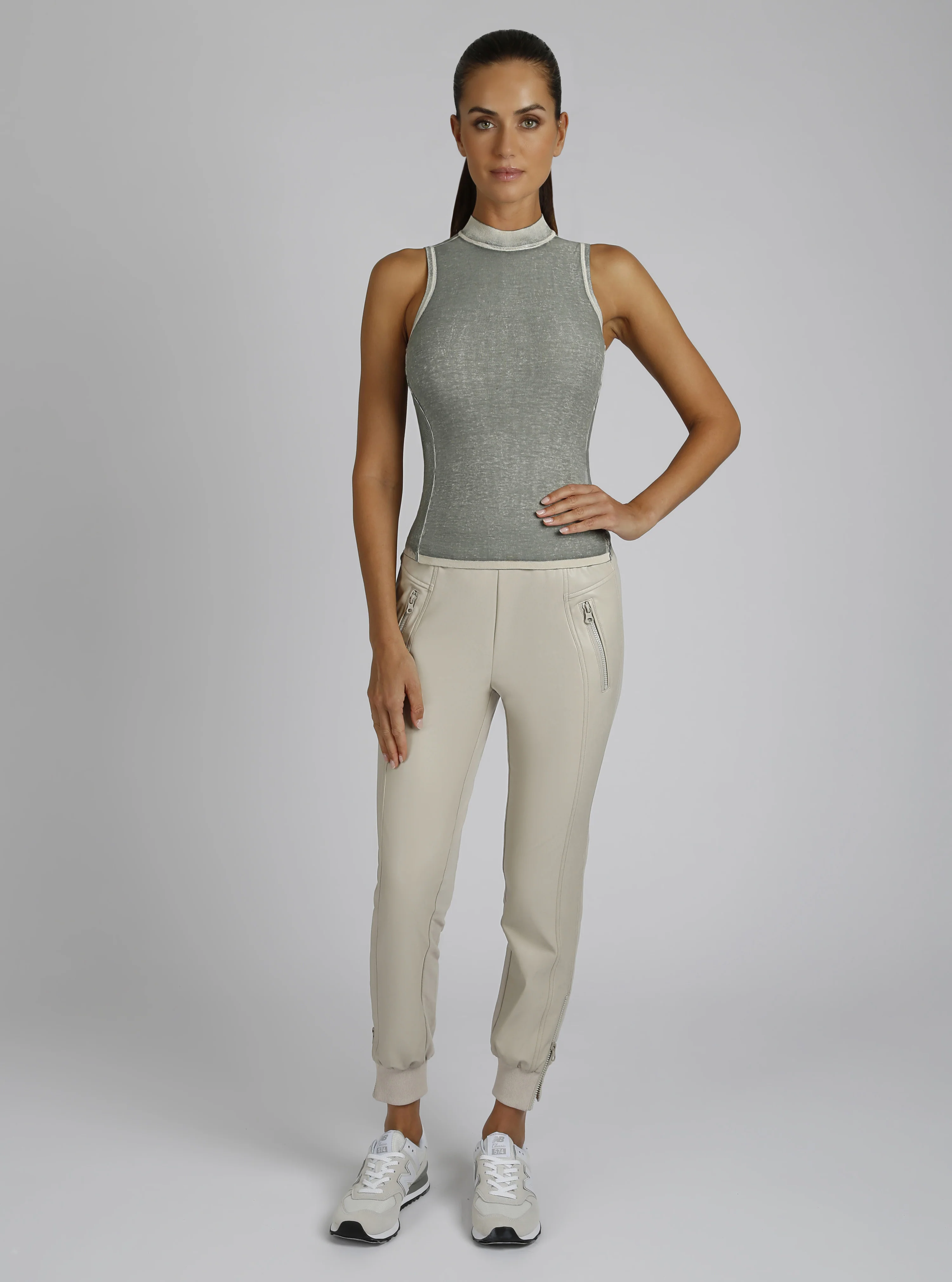 Silk Cashmere LuxeKnit Astrid Mock Neck Top - Image 10