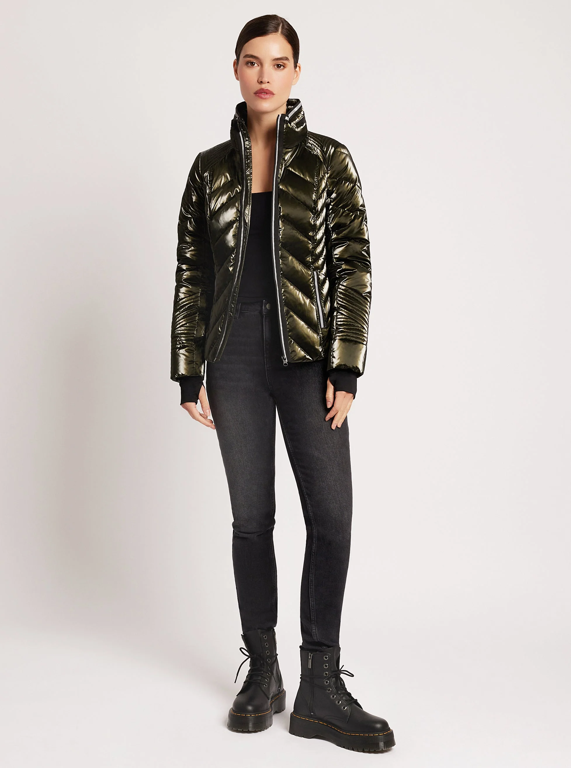 Super Hero Puffer Down Filled Jacket with Reflective Trim - Image 14