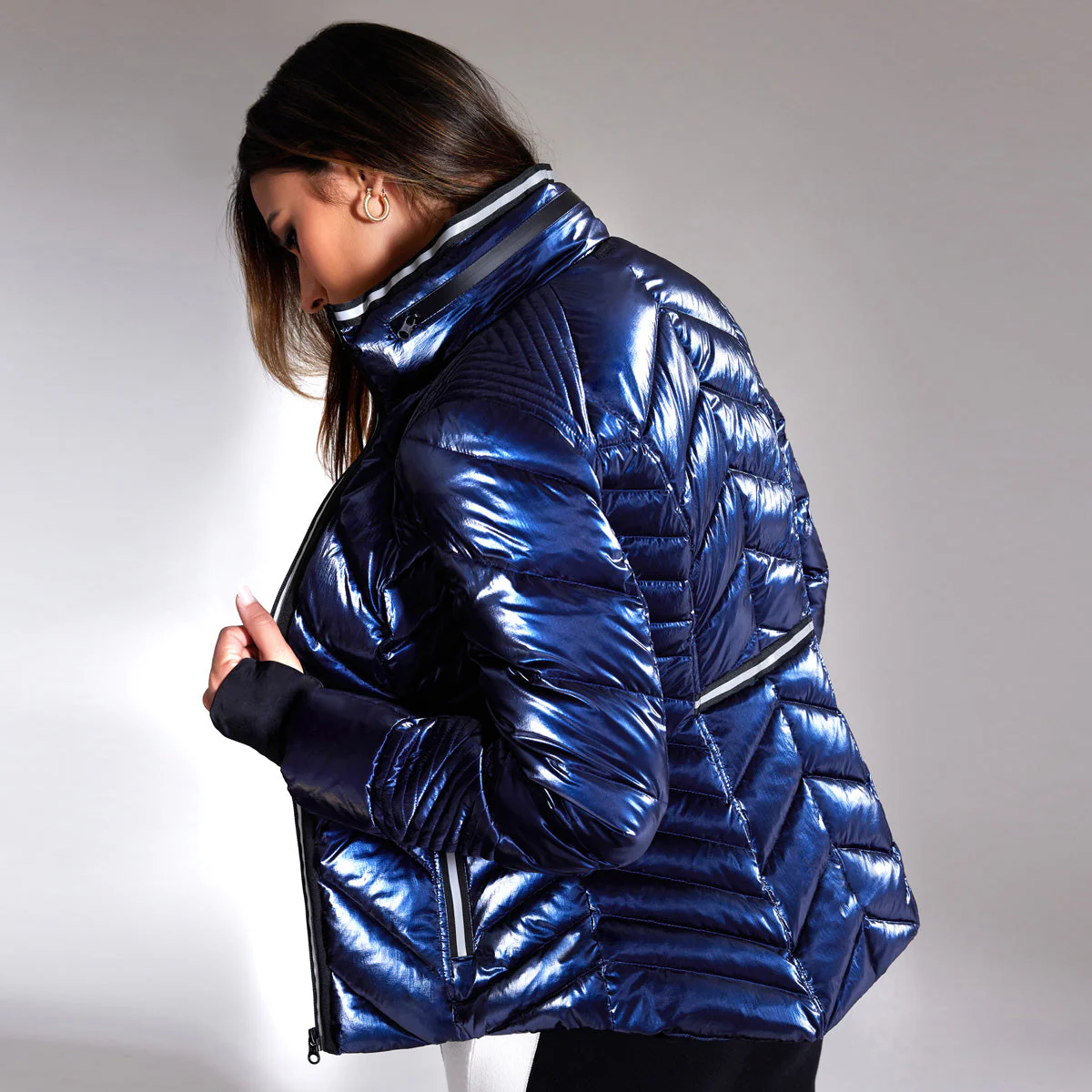 Super Hero Puffer Down Filled Jacket with Reflective Trim - Image 3
