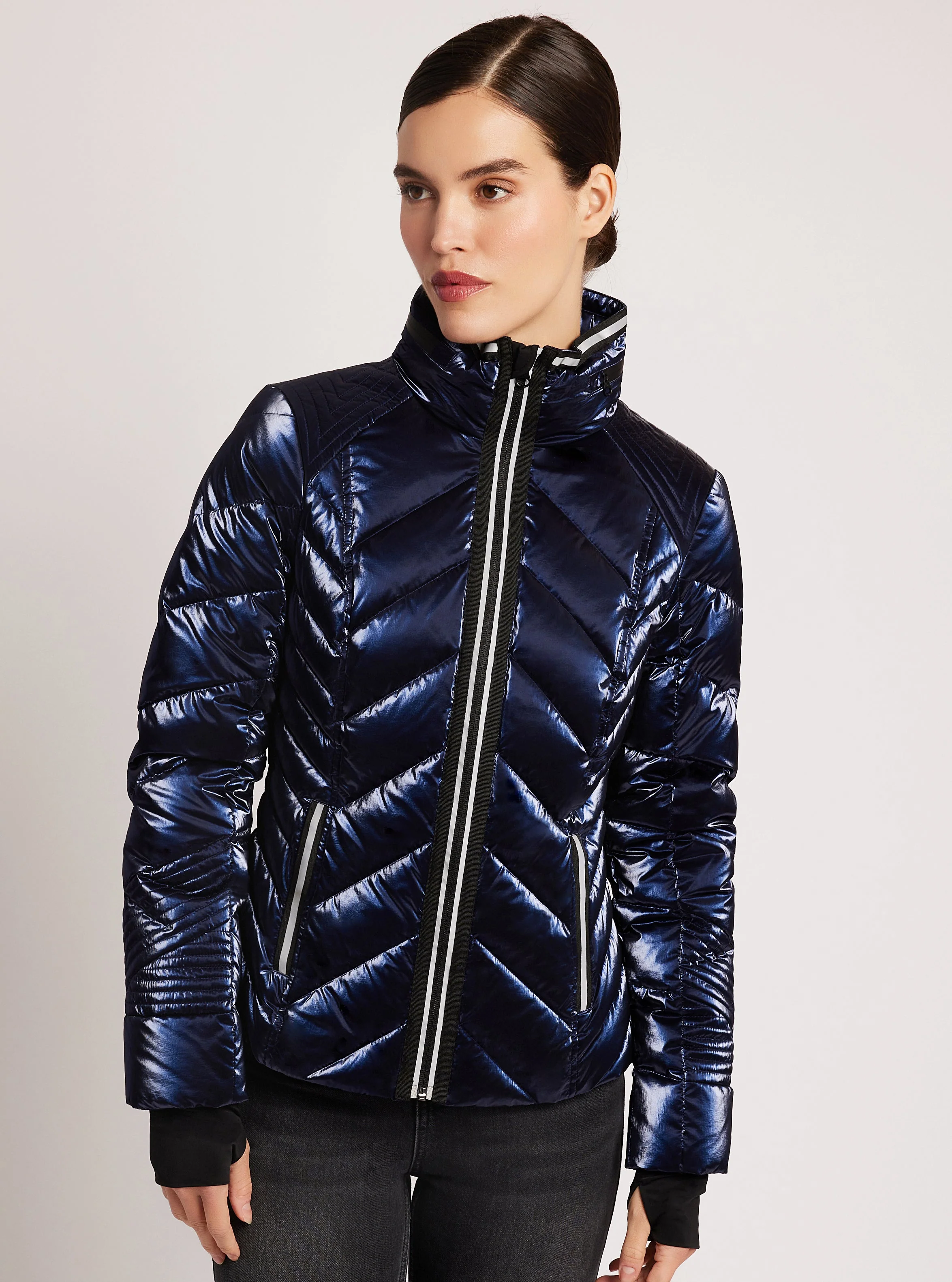 Super Hero Puffer Down Filled Jacket with Reflective Trim - Image 6