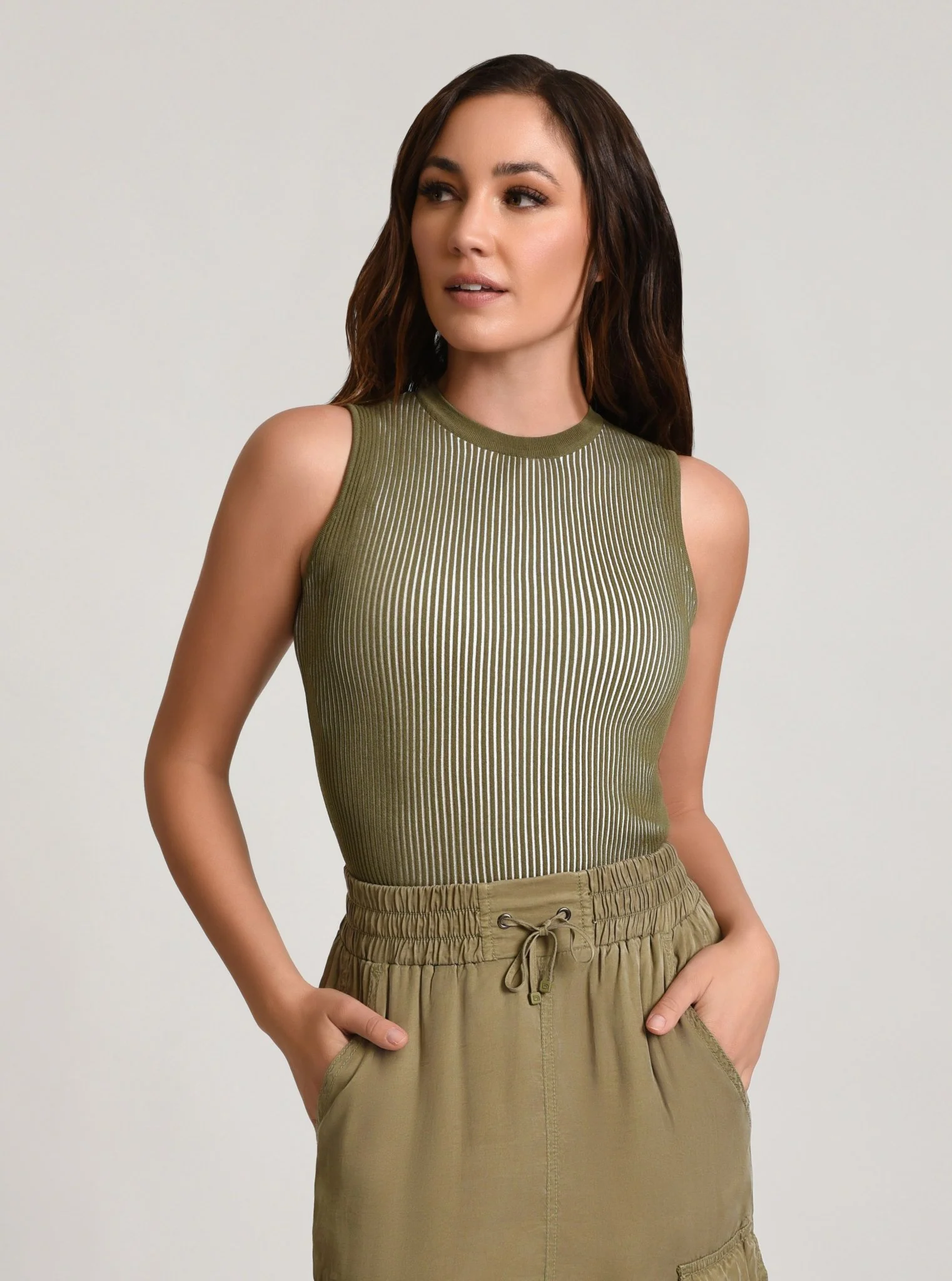 Two Tone Rib Tank - Image 4