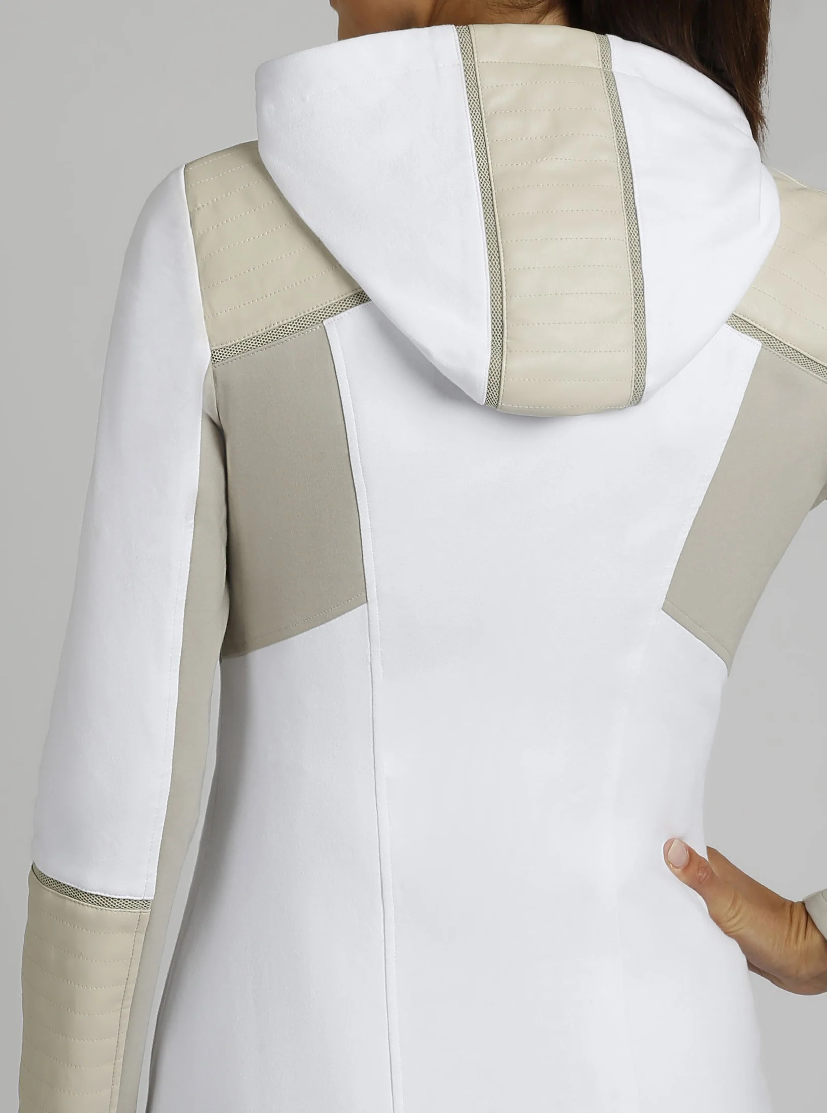 Updated Traveler Jacket with Gold Zip - Optic White / Pumice - Image 11