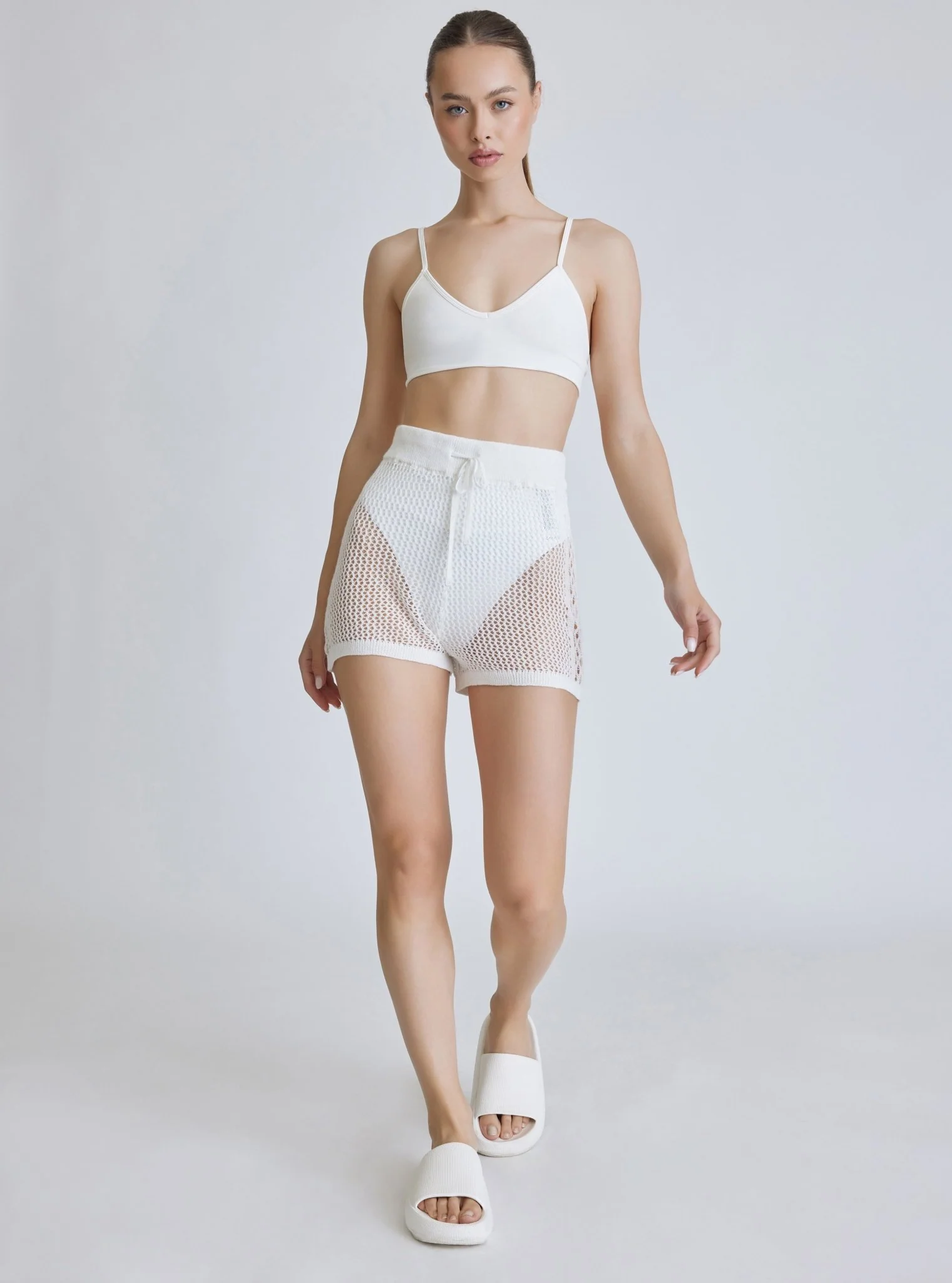 White Margot Crochet Short - White - FINAL SALE - Image 3